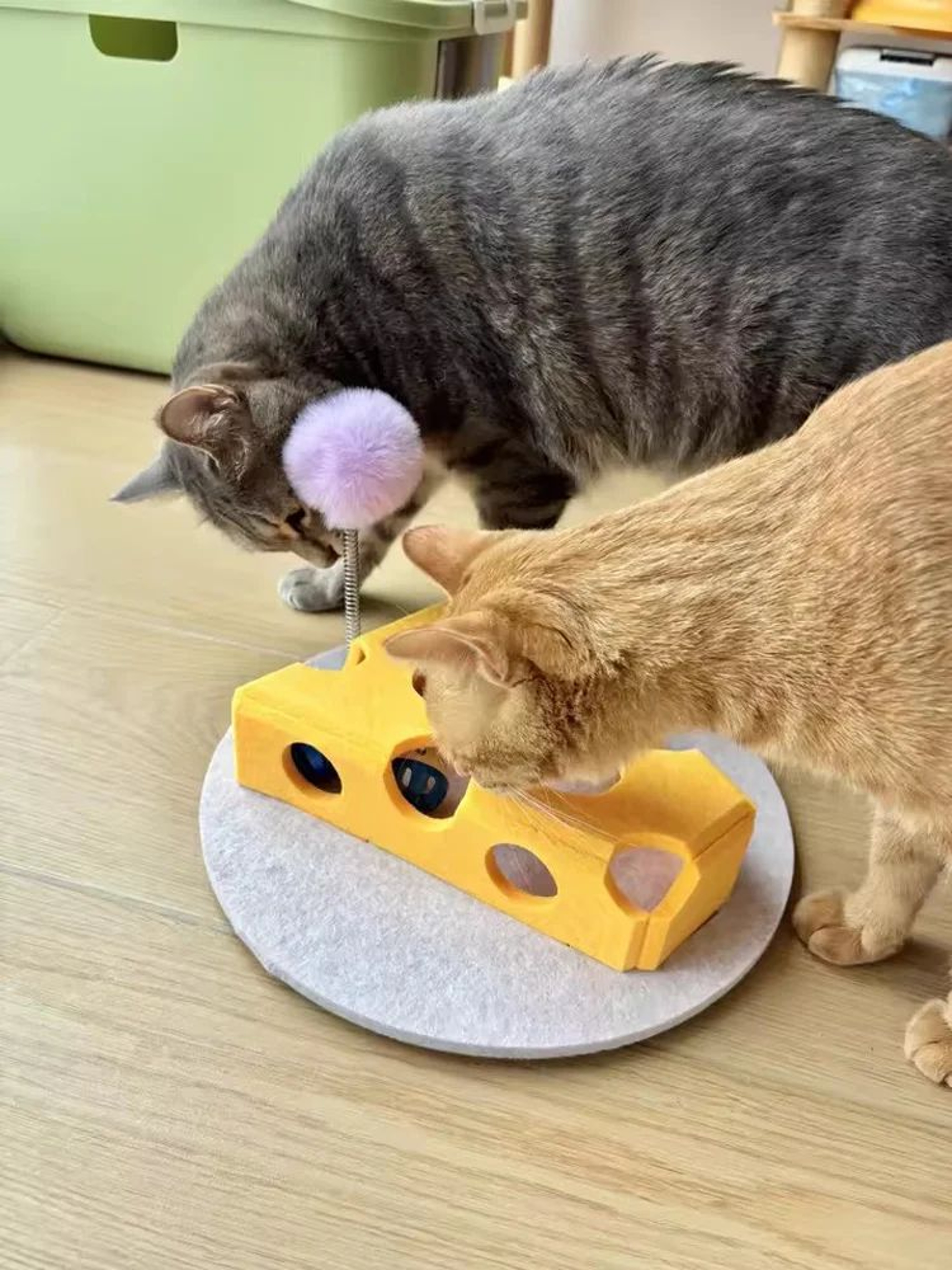 Interactive Felt Cat Puzzle Box For Mental Stimulation 6