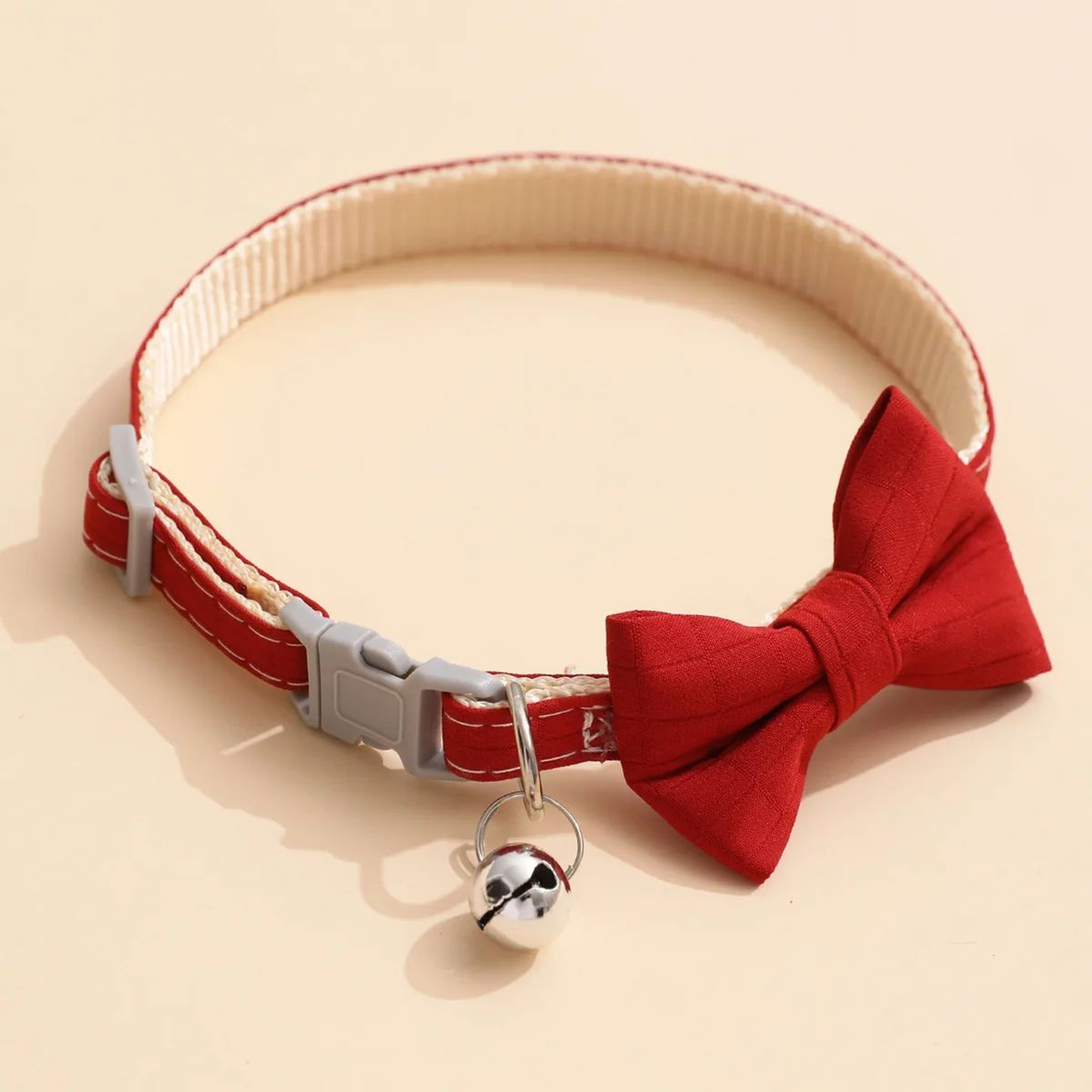 Bow Tie Adjustable Bell Collar For Cats And Small Dogs 4