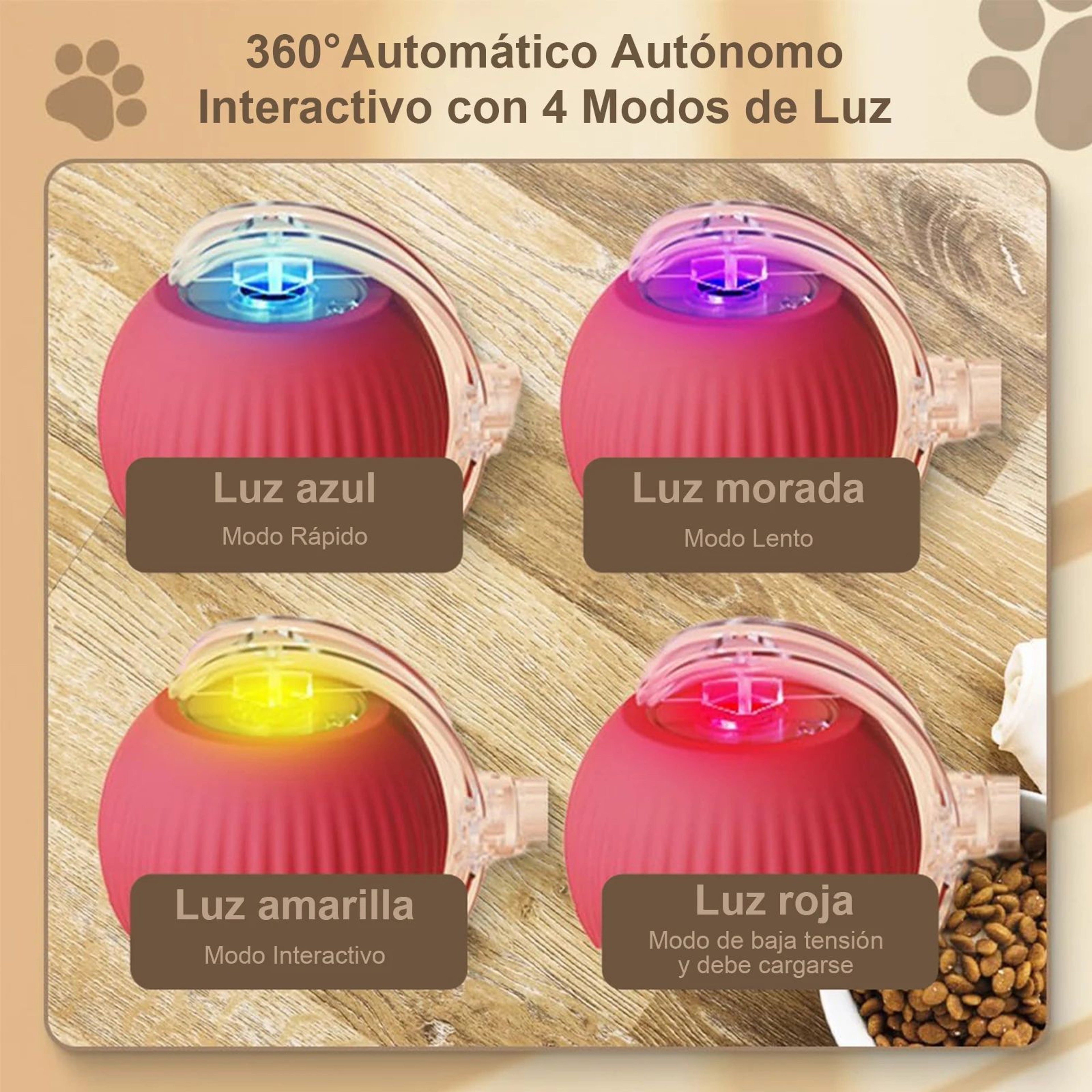 USB Rechargeable Smart Moving Cat Toy Ball 5