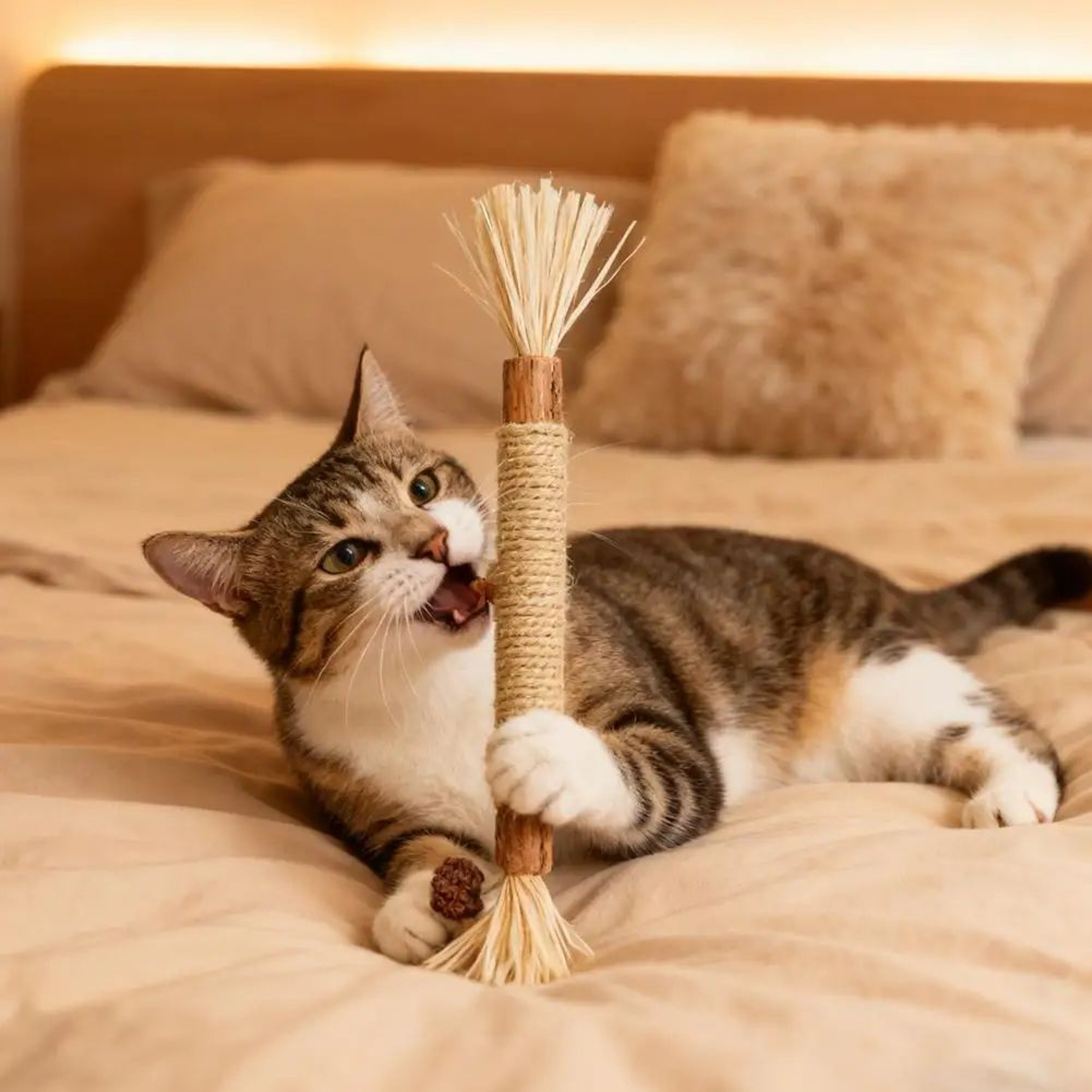 Cat Mint Teeth Cleaning Chew Stick Interactive Toy 3