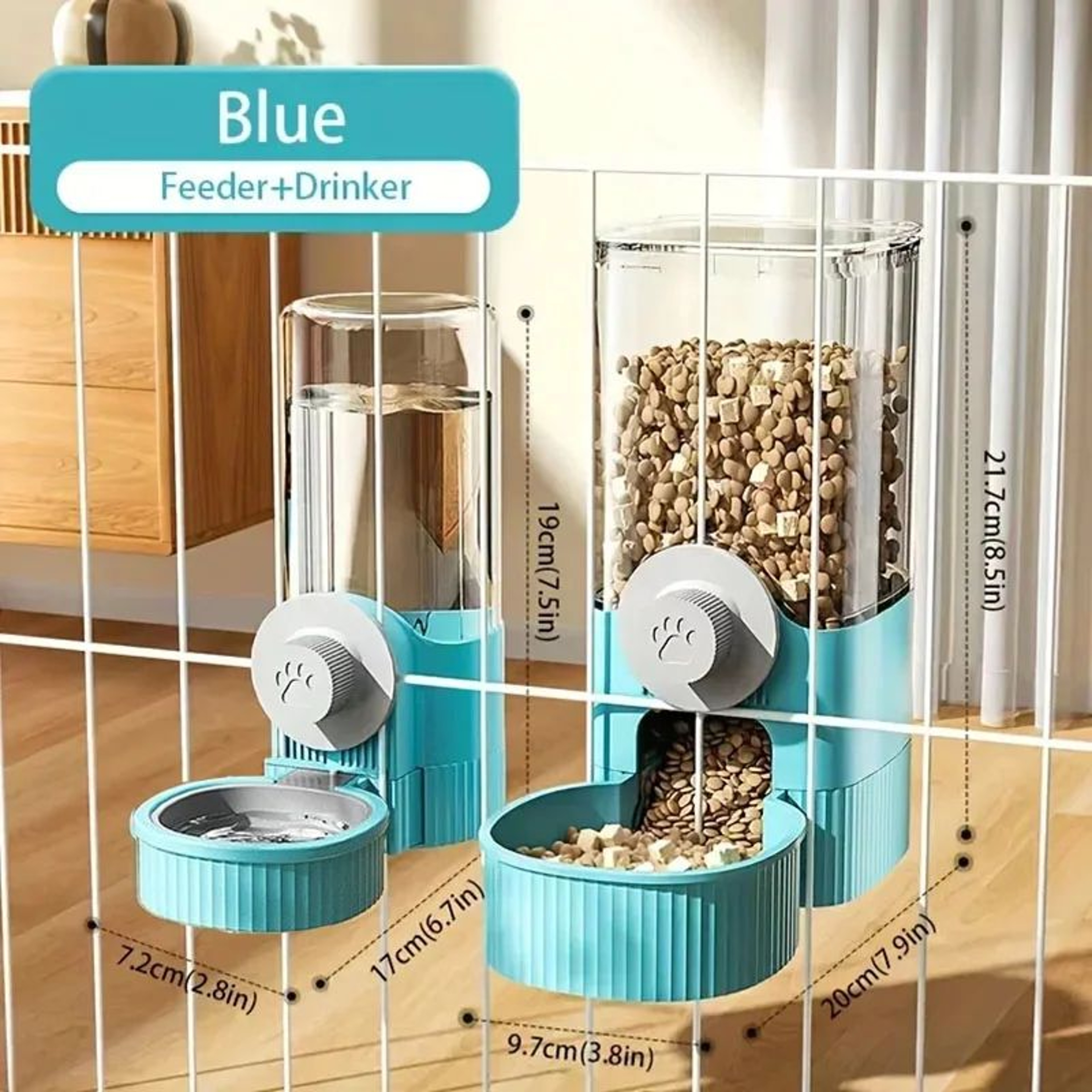 Hanging Automatic Pet Feeder And Water Dispenser Set 11