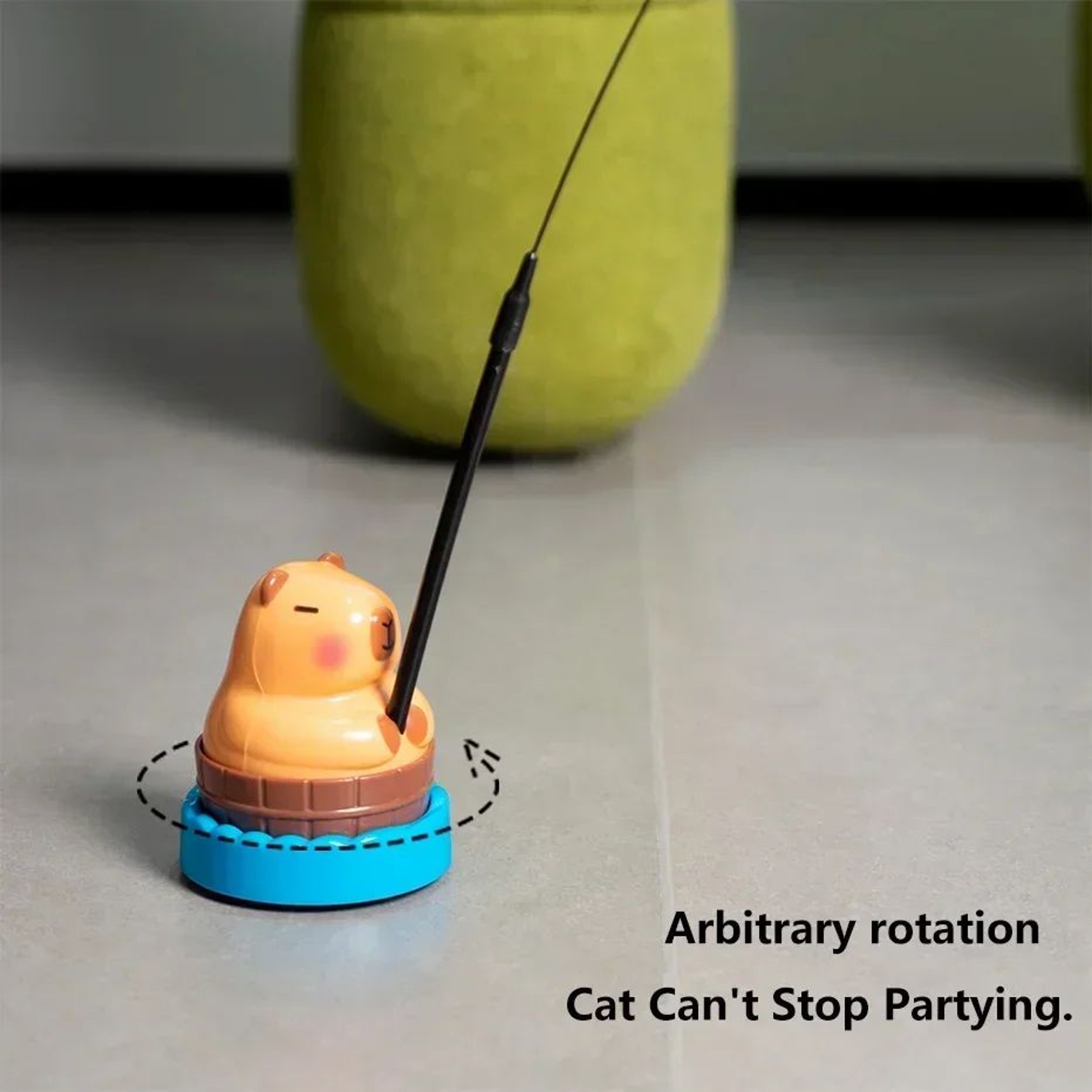Capybara Bird Teaser Wand Cat Toy 5