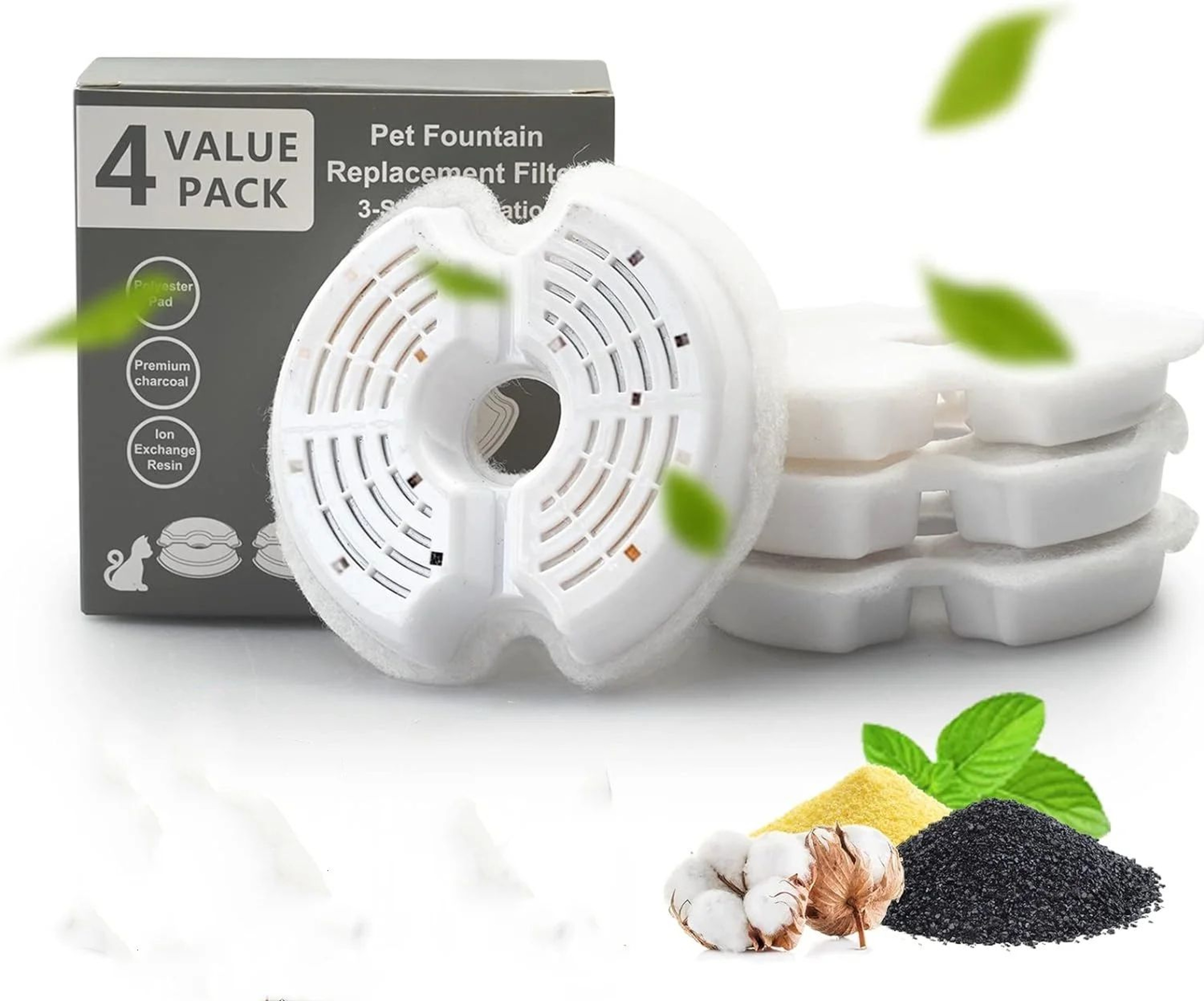 Multi Layer Cat Water Fountain Replacement Filters 6