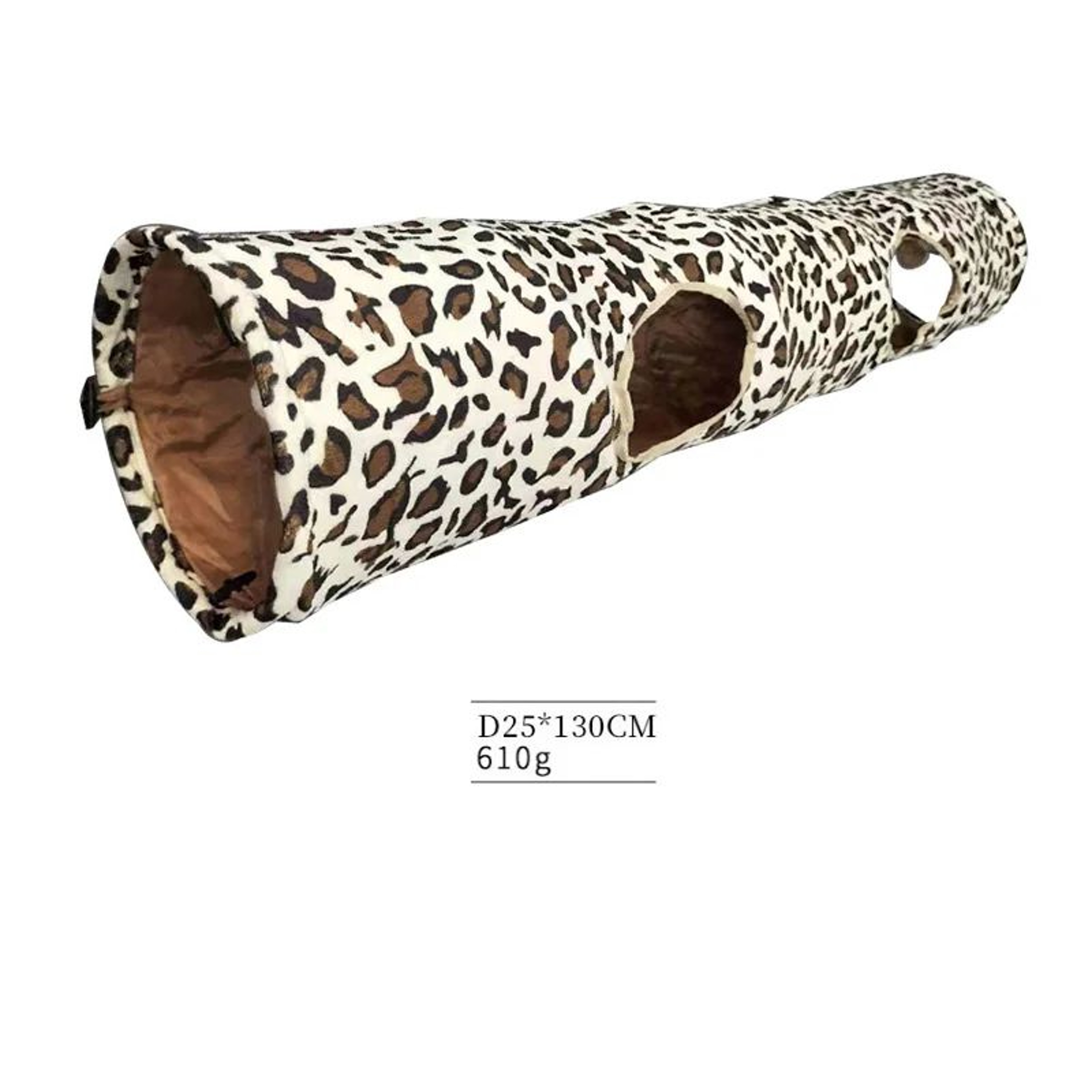 Leopard Print Crinkle Cat Tunnel Toy 3