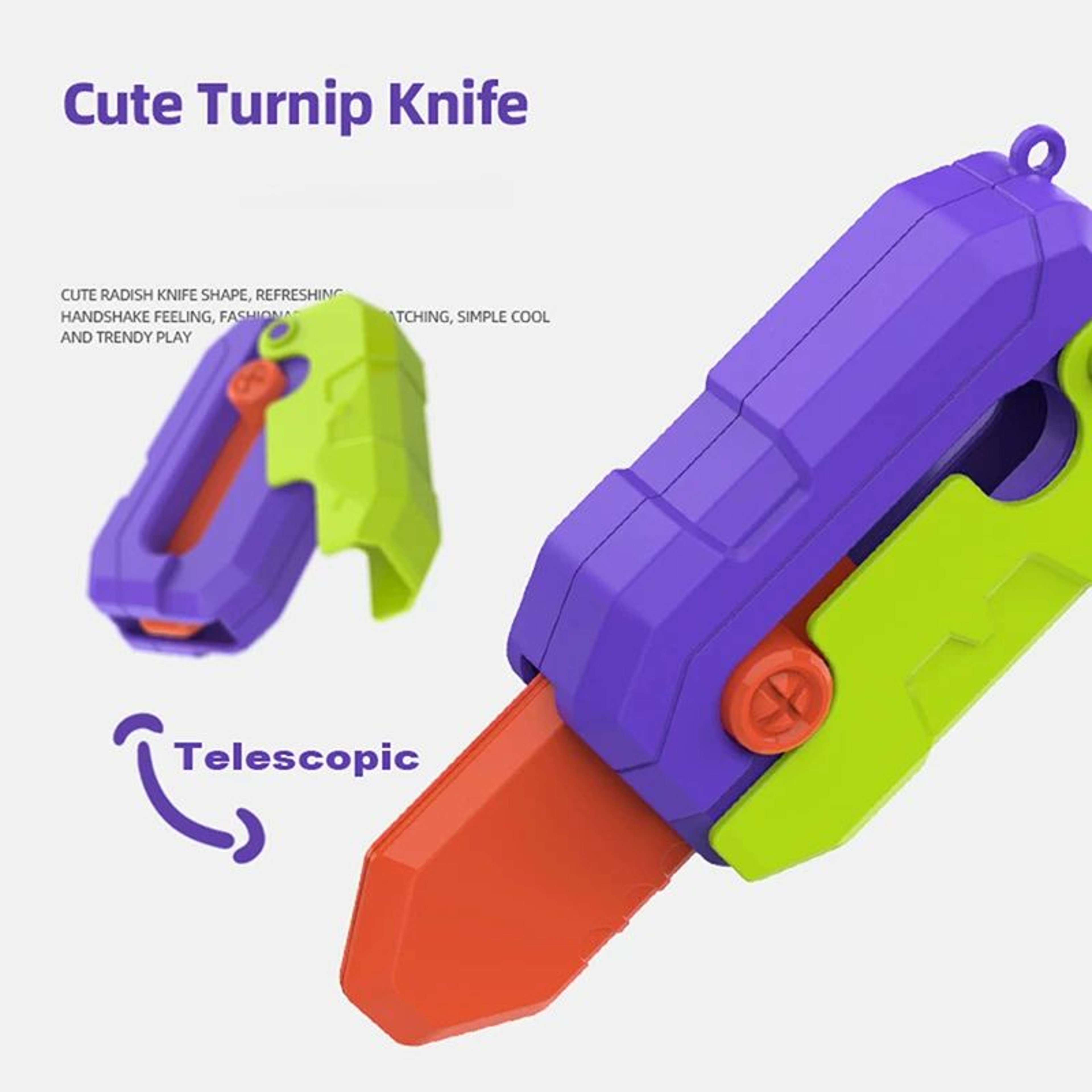 3D Printed Carrot Fidget Toy Folding Puzzle 2