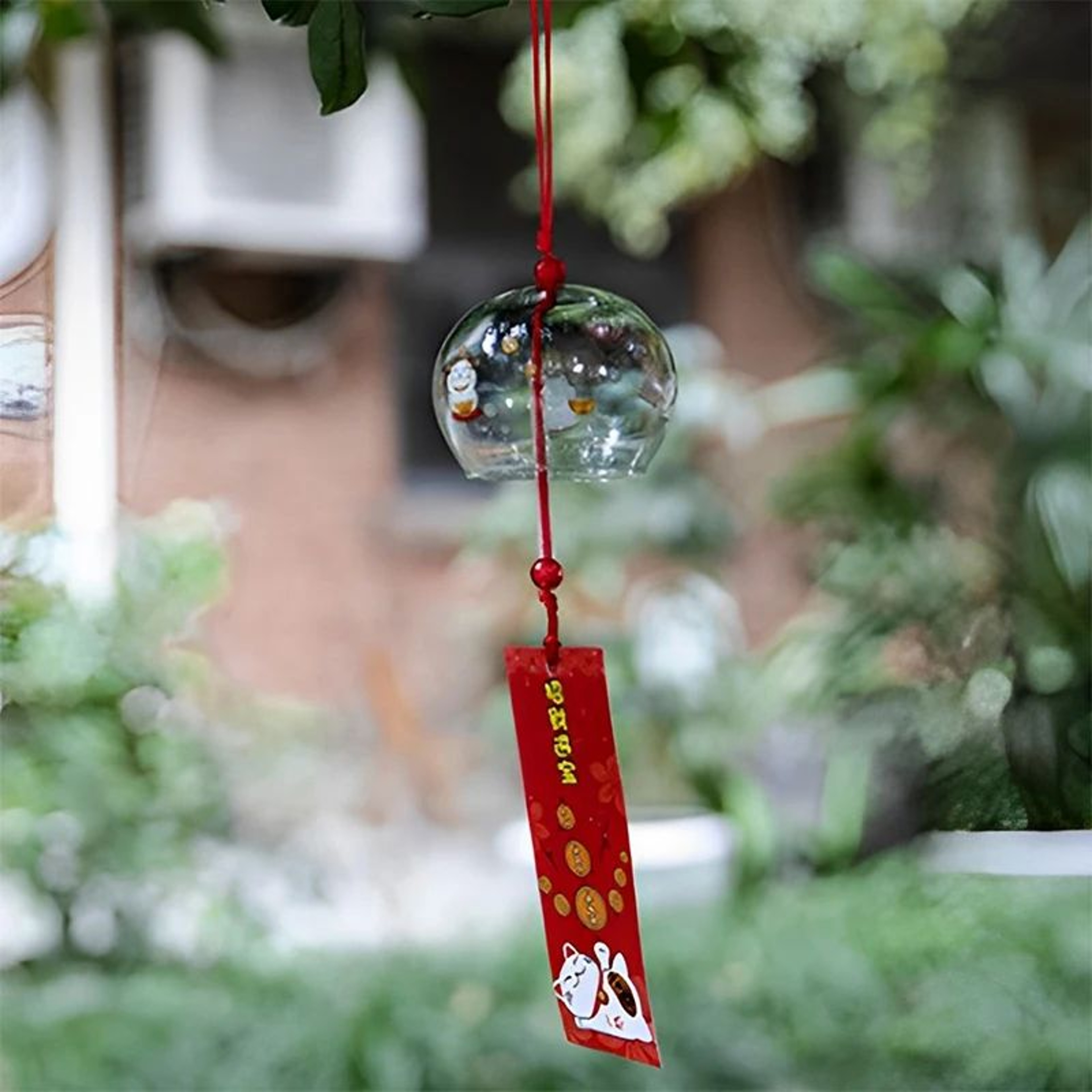 Japanese Sakura Glass Wind Chime Hanging Decor 1