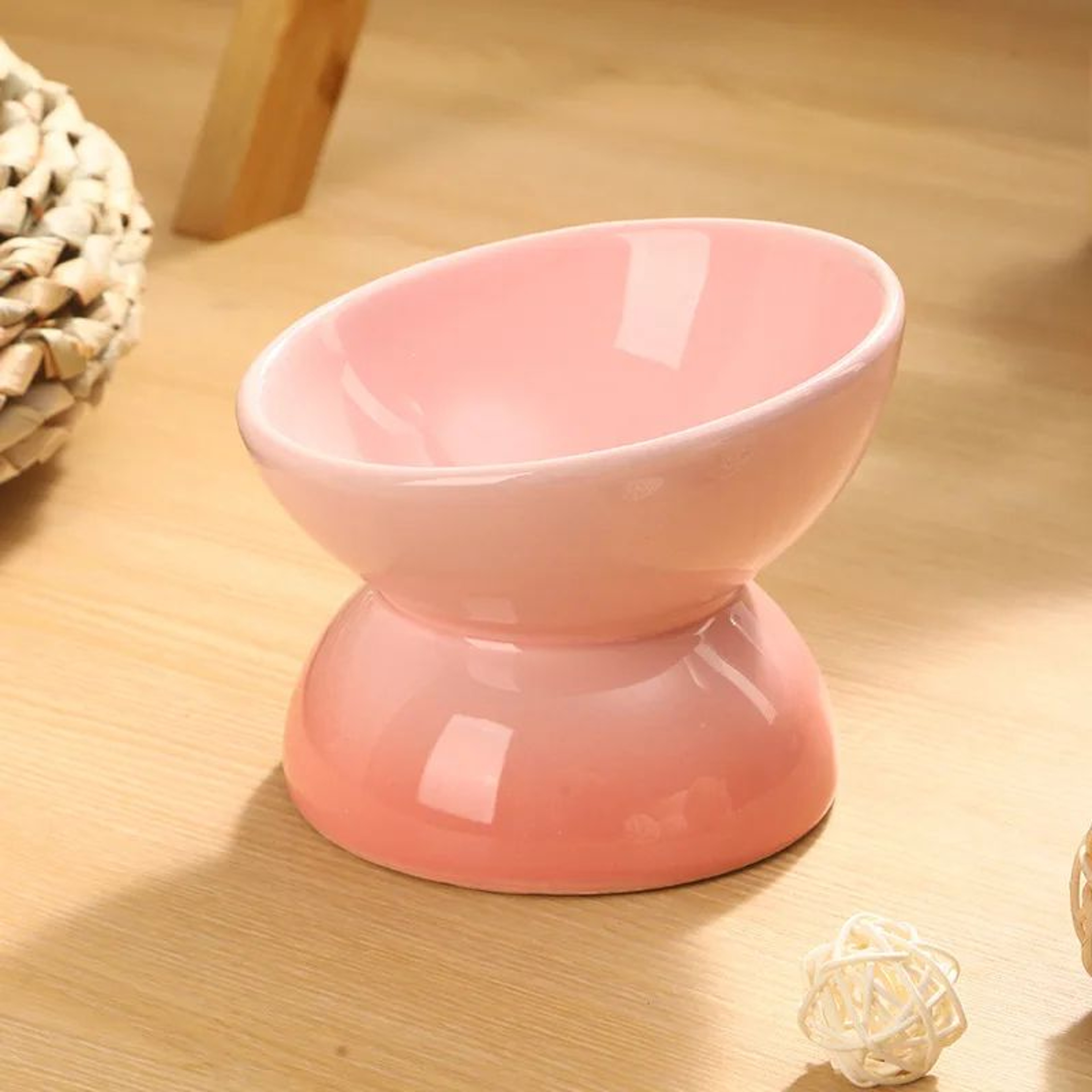 Ceramic Elevated Tilted Cat Feeding Bowl 9