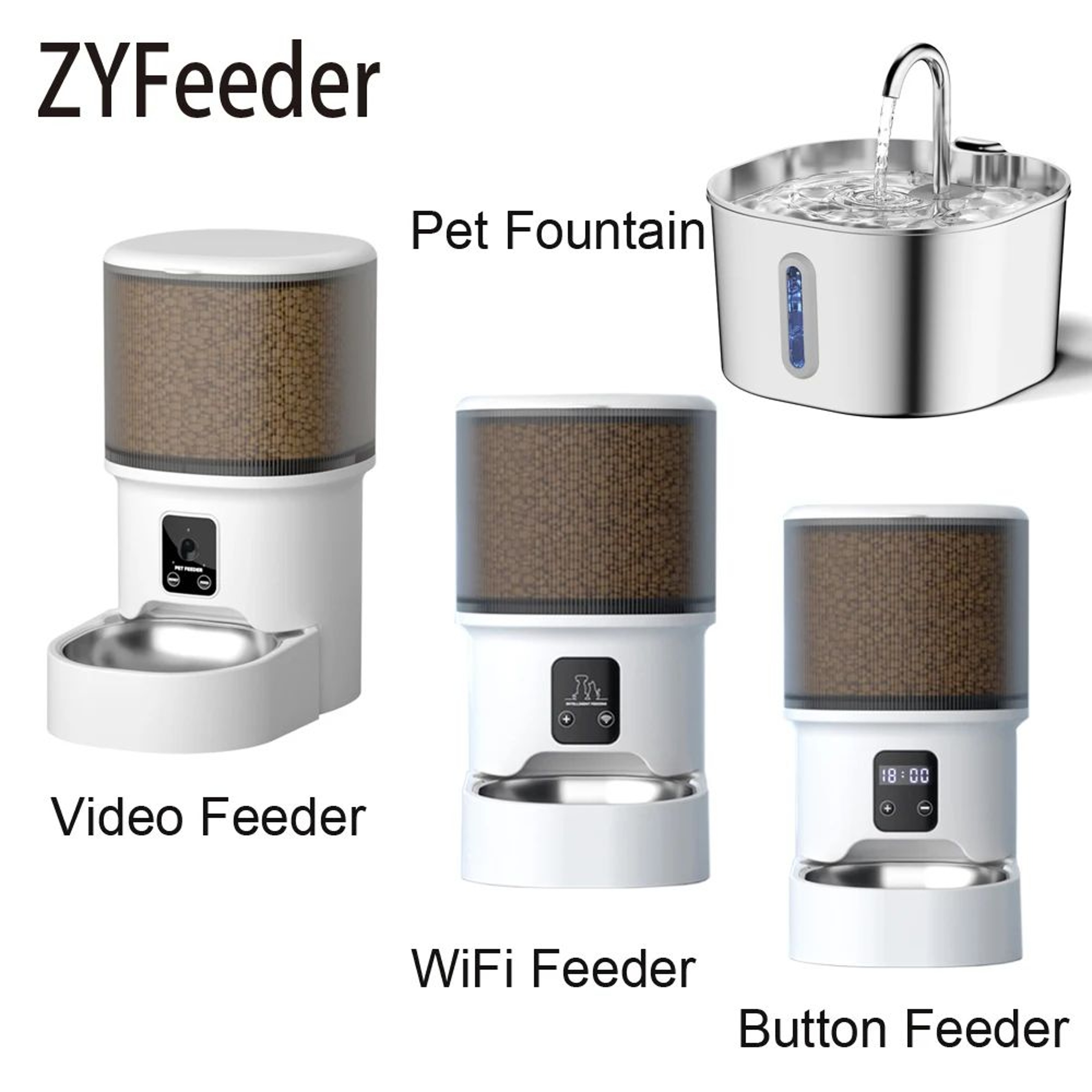 Smart WiFi Video Automatic Pet Feeder Set 0