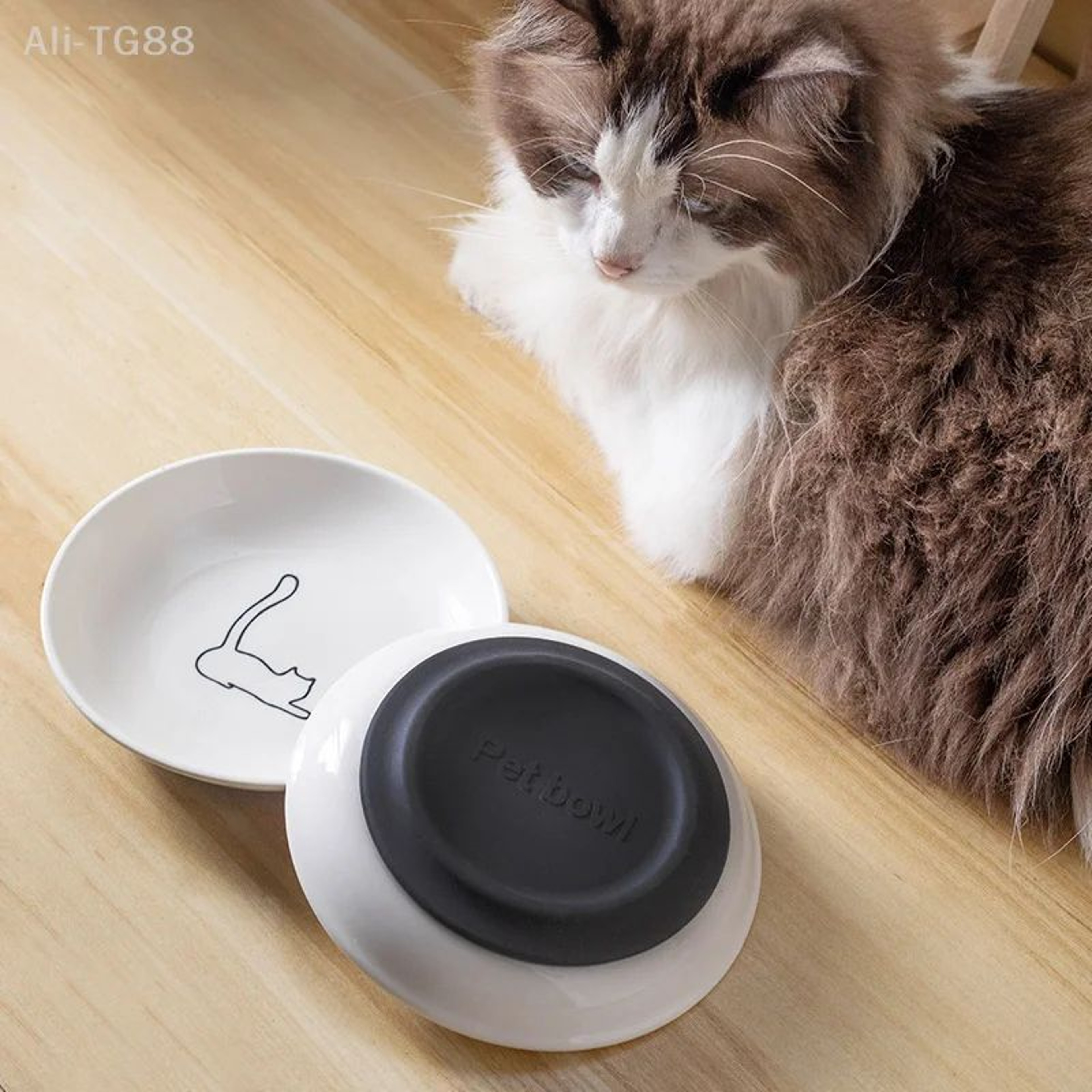 Ceramic Anti Slip Kitten Feeding Bowl 1