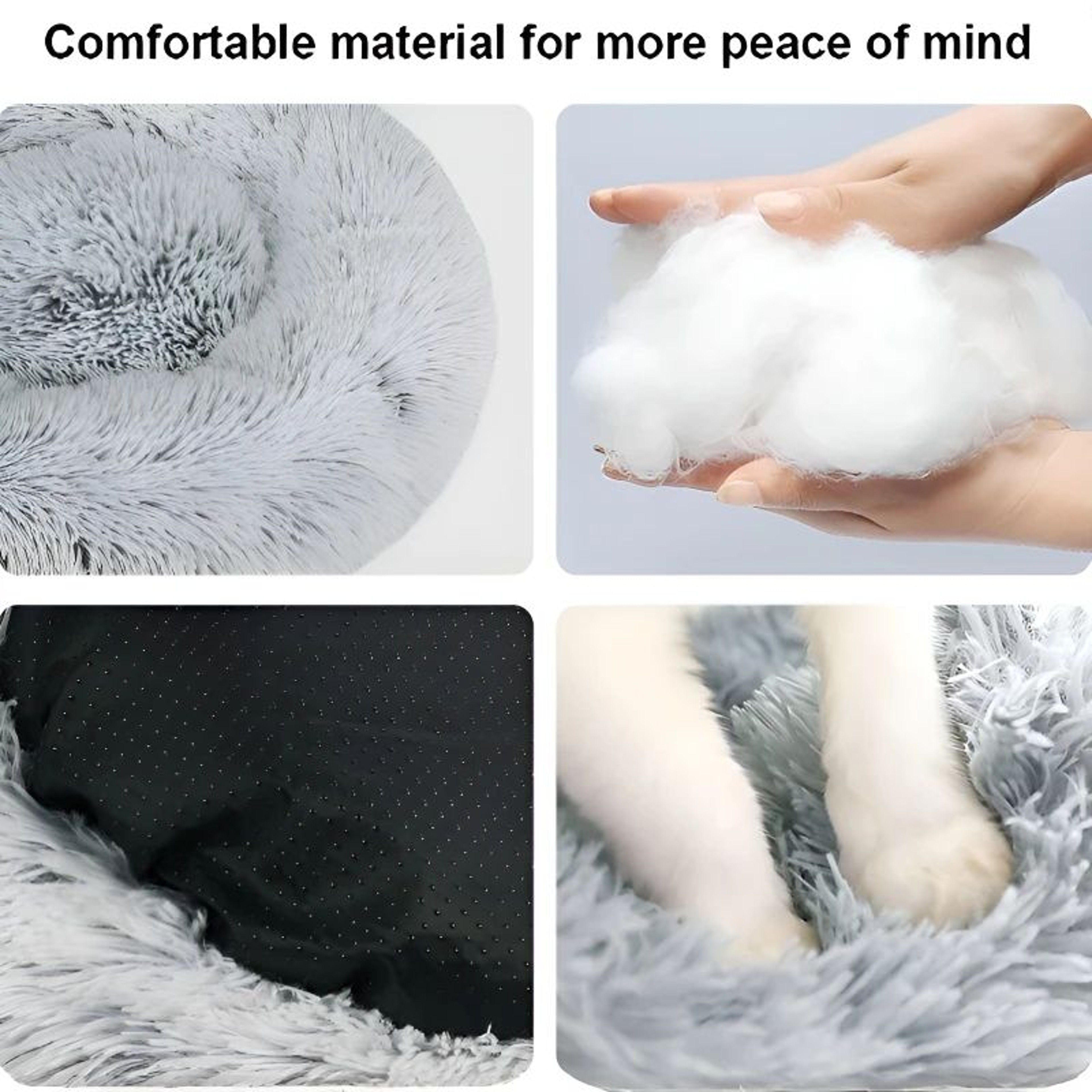 USB Heated Pet Bed Warm Round Cat And Dog Cushion 4