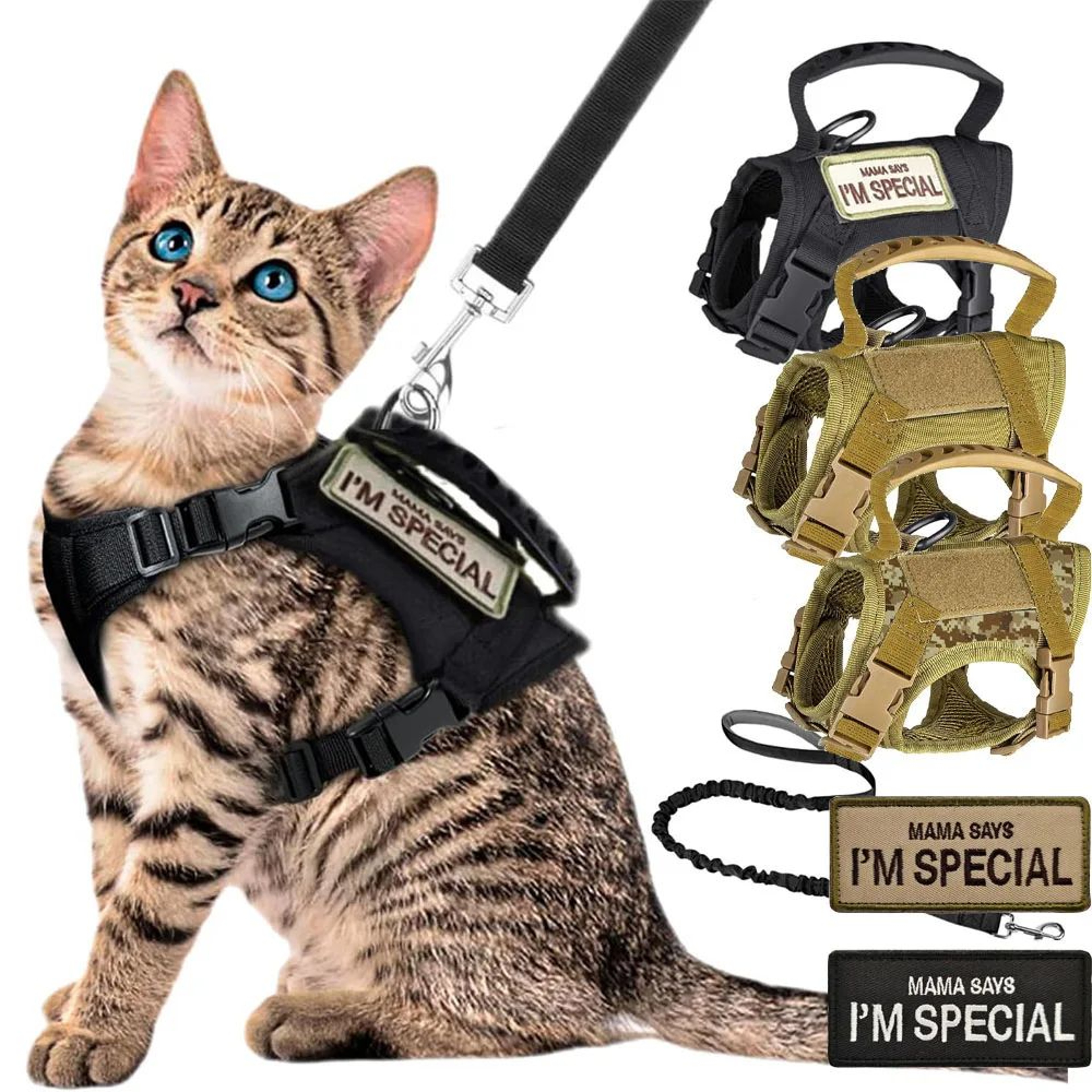 Tactical Pet Harness And Leash Set With Control Handle 0