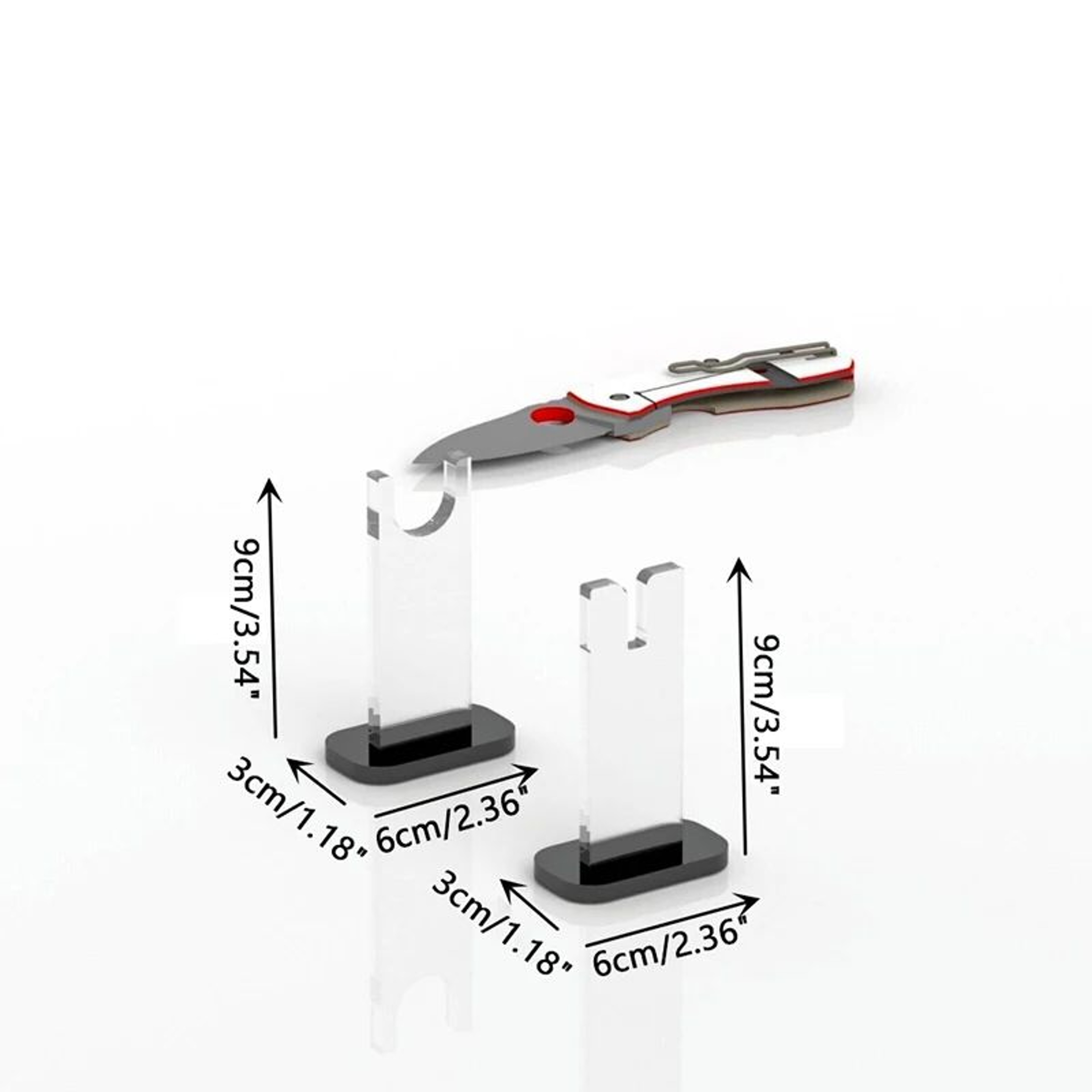 Clear Acrylic Knife Collection Display Stand 4