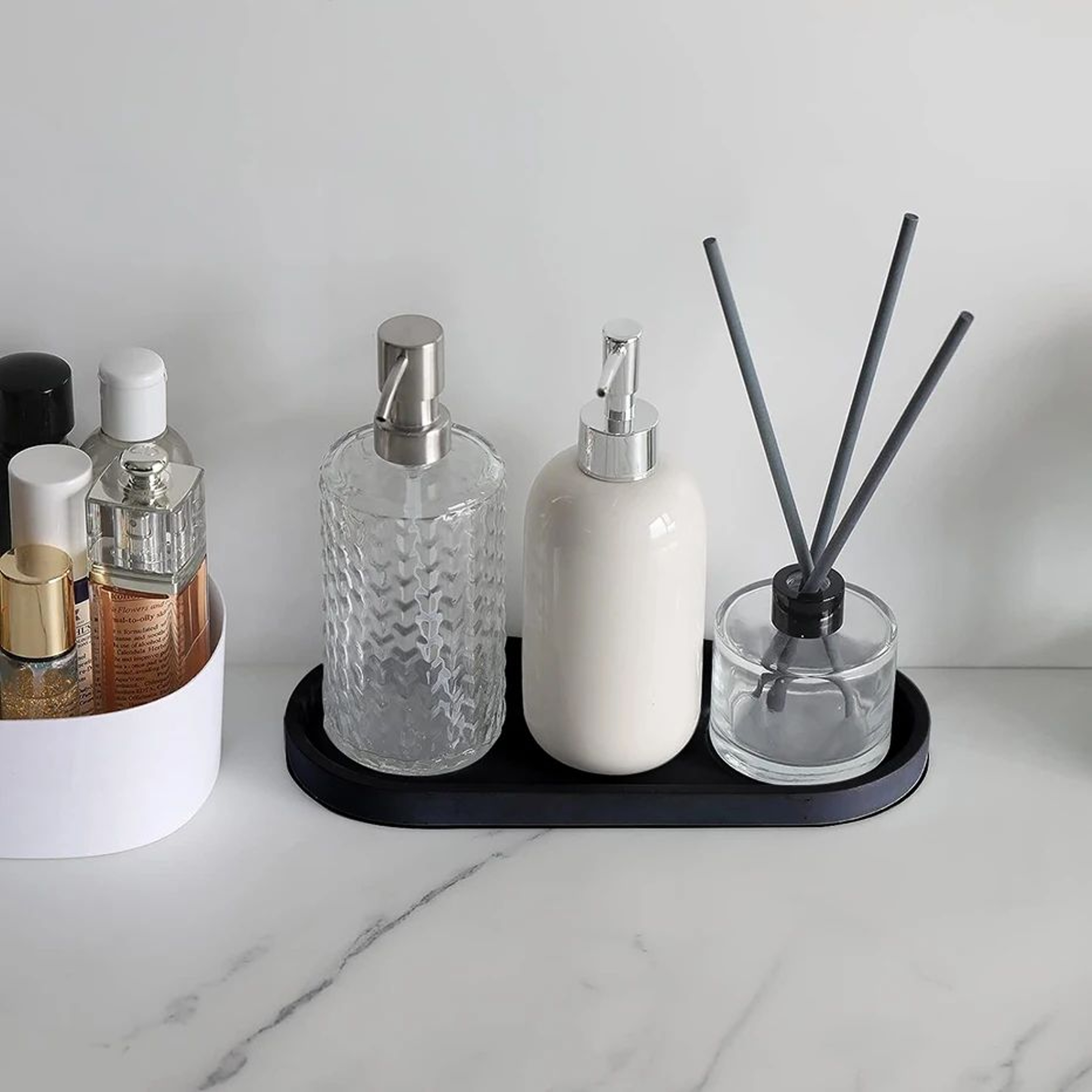 Large Oval Silicone Vanity Organizer Tray 3