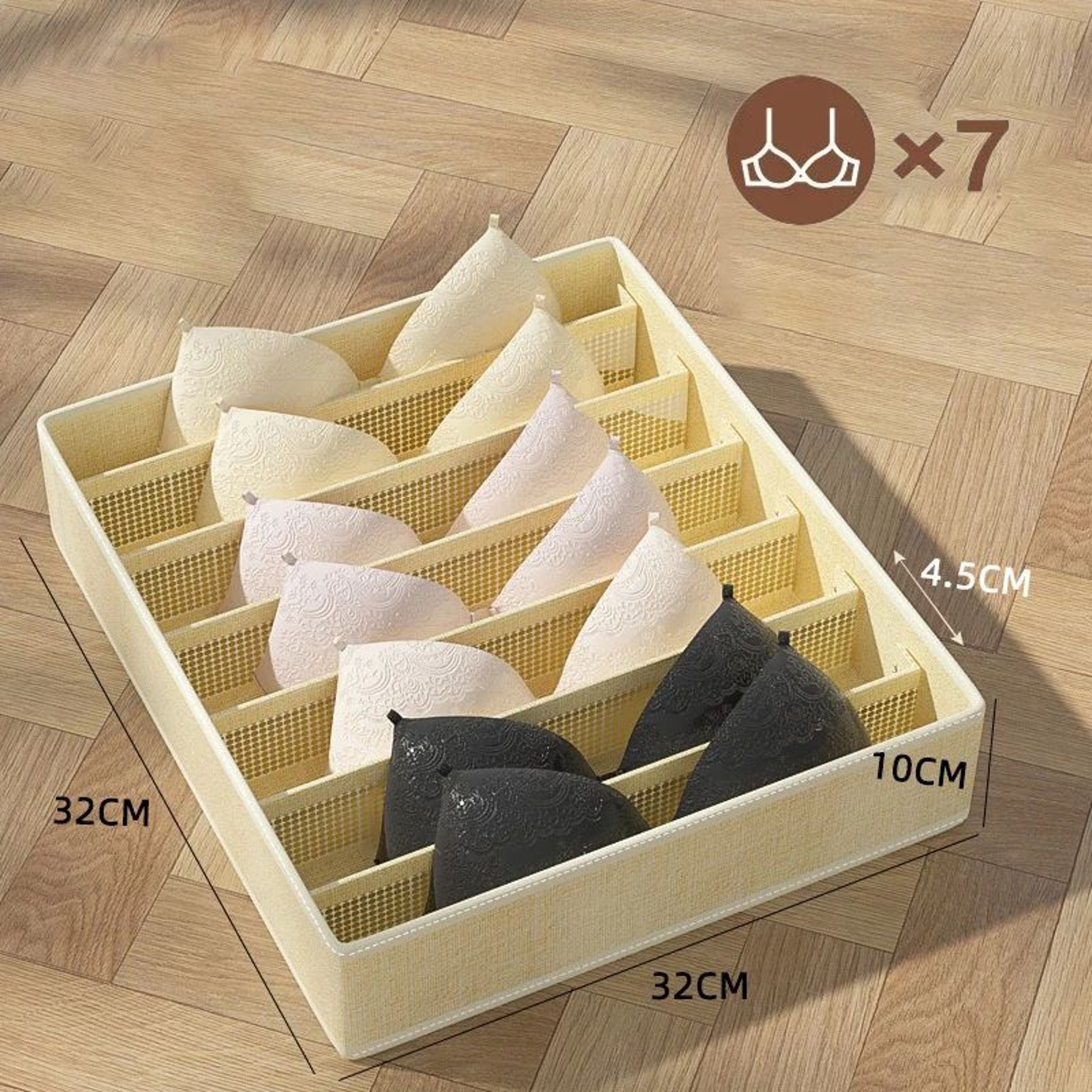 Drawer Style Underwear And Socks Storage Organizer Set 7