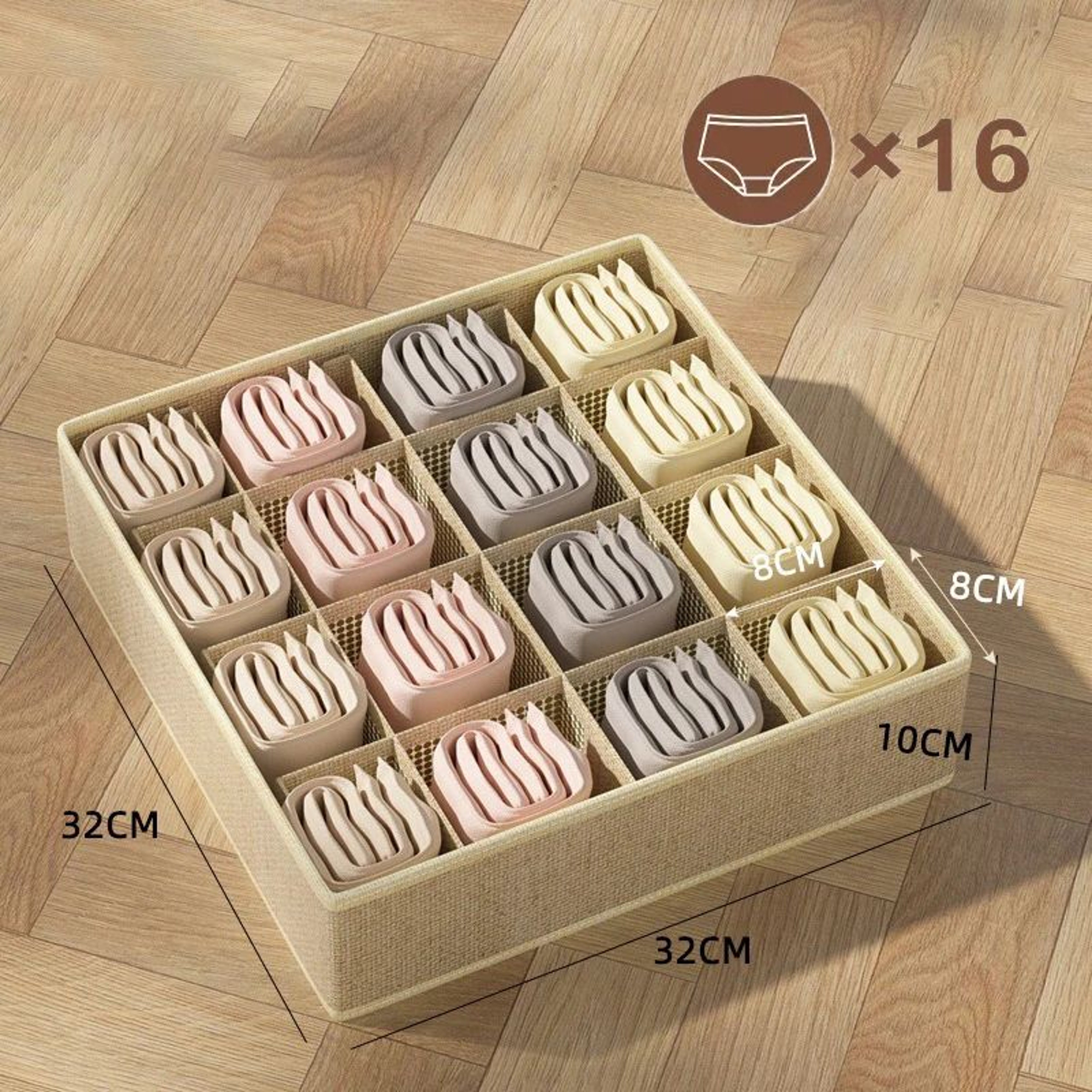 Drawer Style Underwear And Socks Storage Organizer Set 14