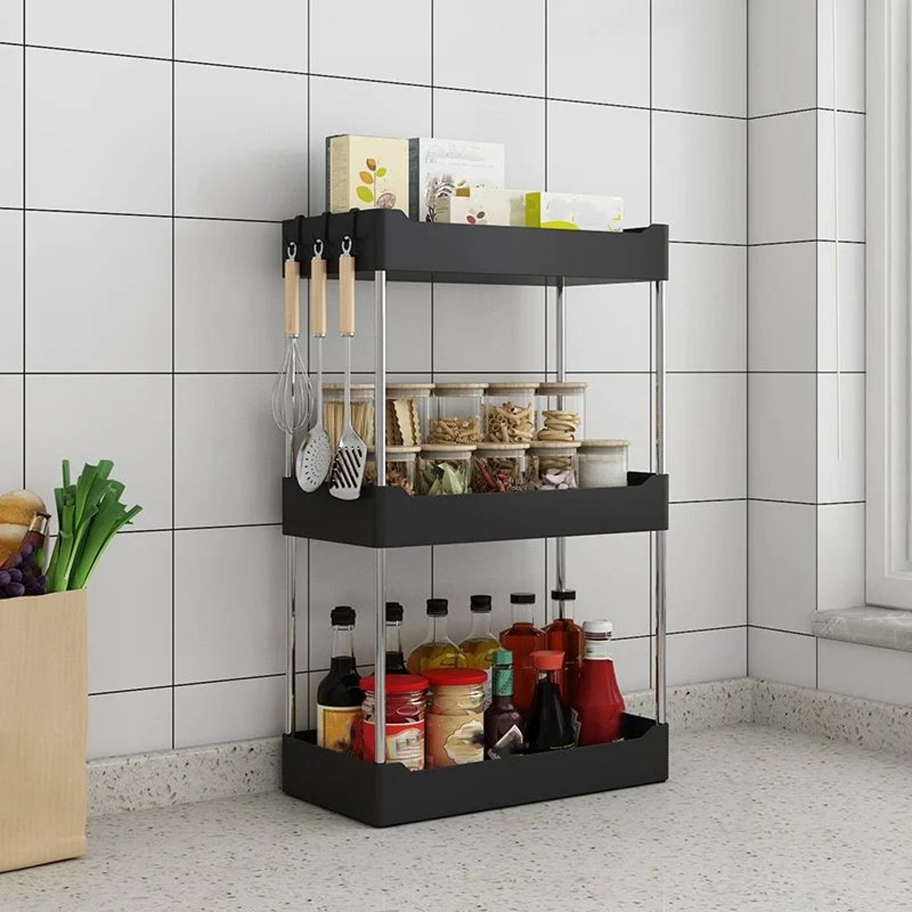Multi Layer Kitchen Spice Storage Rack Organizer 4