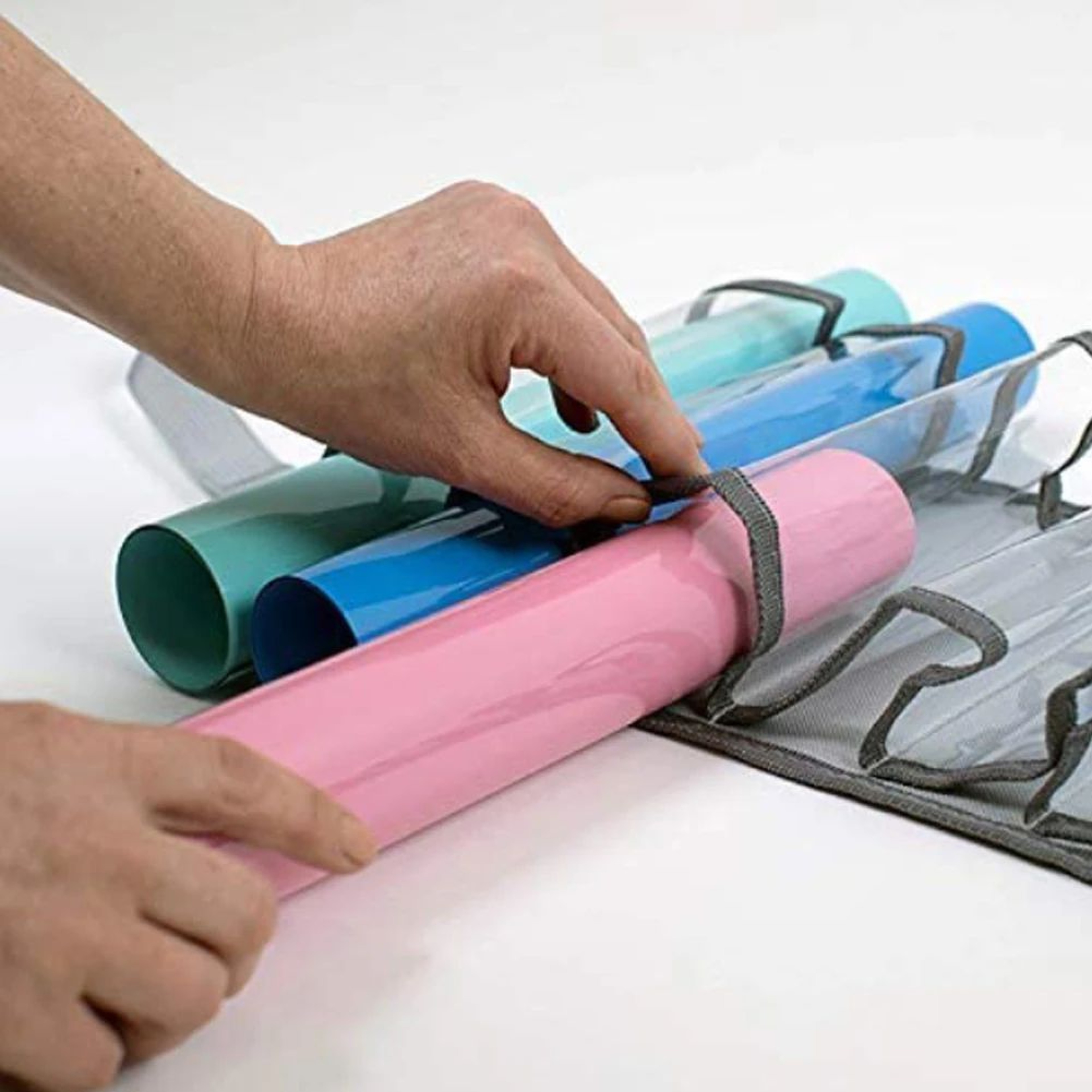 Hanging Vinyl Roll Storage Organizer Rack 2
