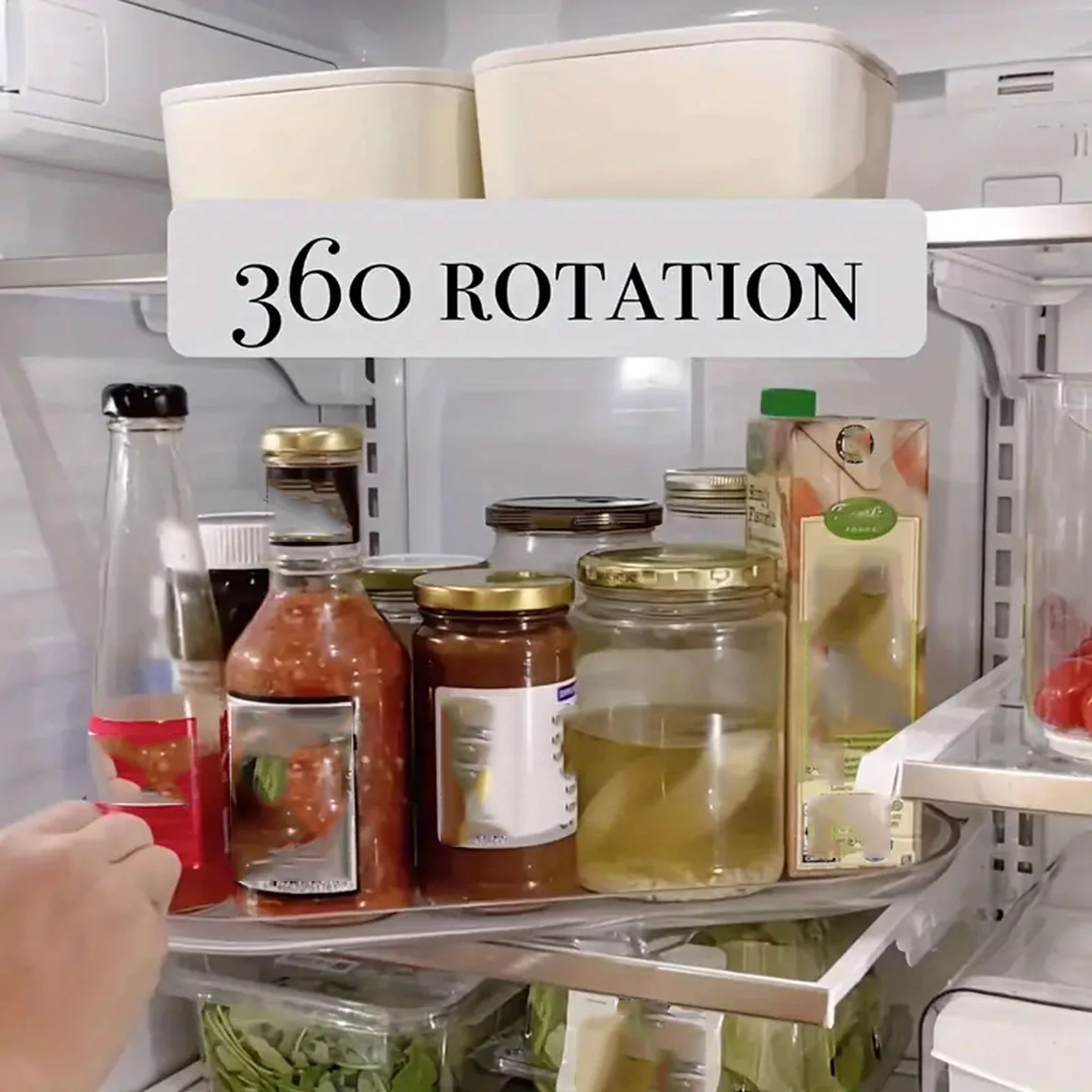 360 Degree Rotating Refrigerator Storage Tray 6