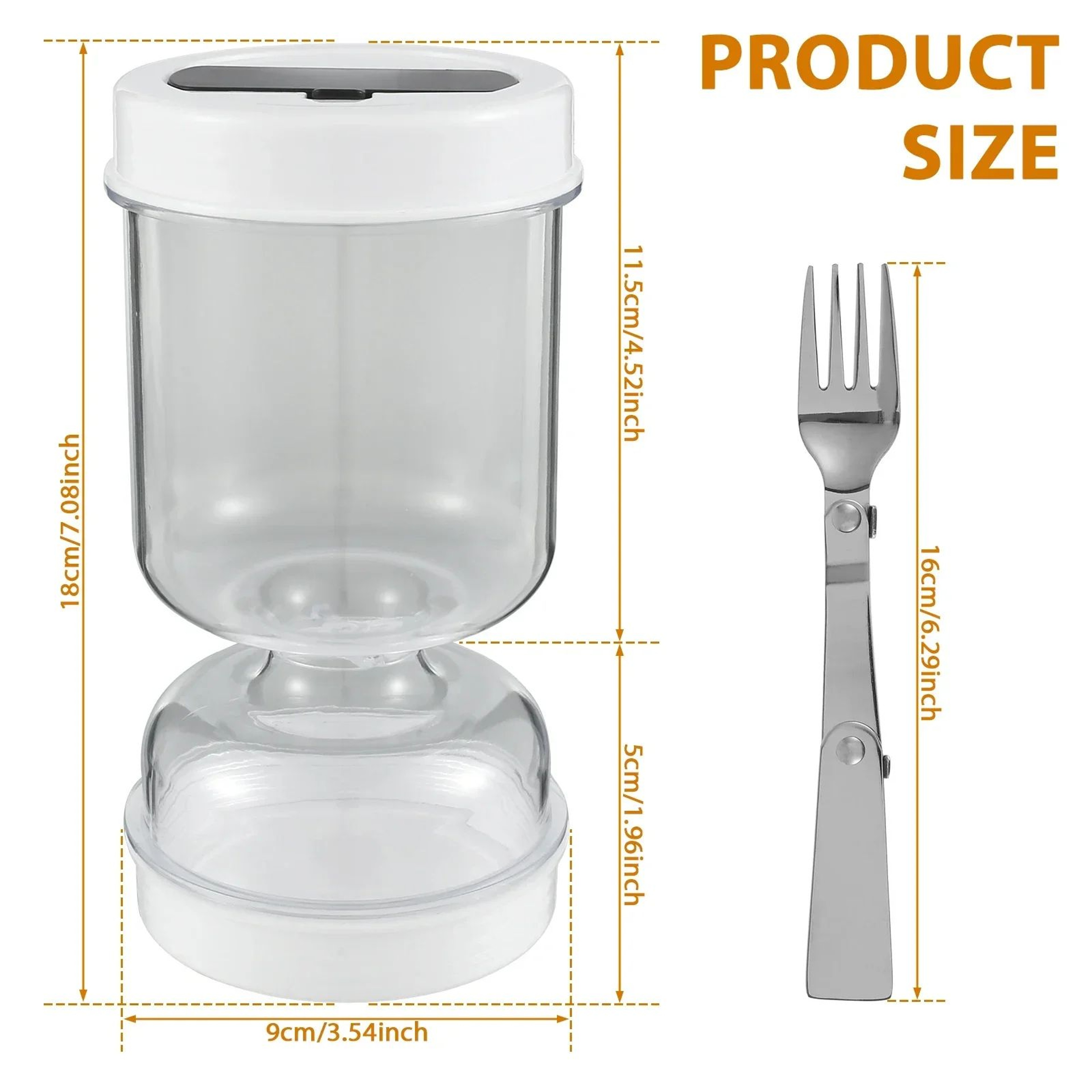 Leakproof Pickle And Olive Storage Jar With Fork 3