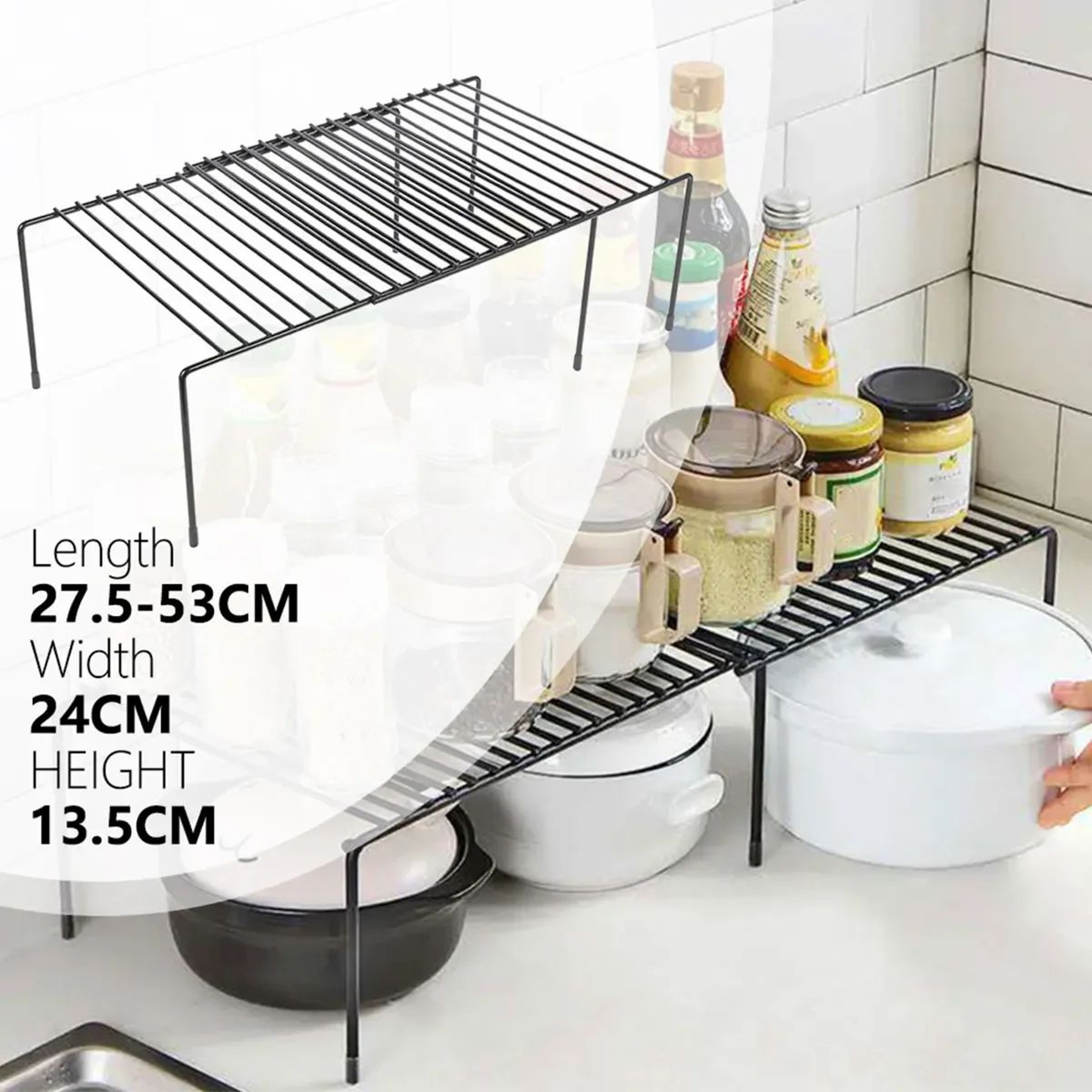 Expandable Kitchen Storage Shelf Organizer Rack 4