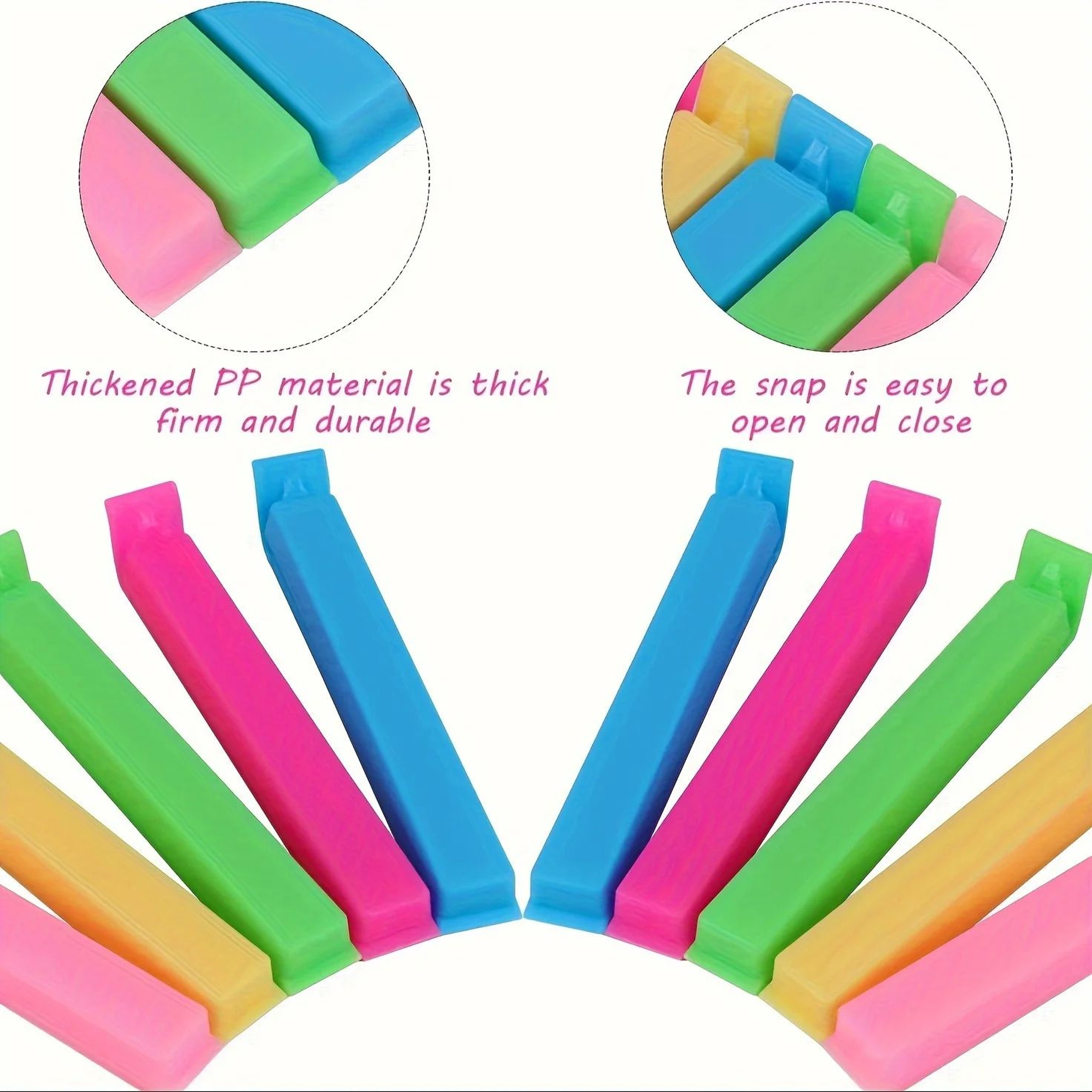 FreshSeal Reusable Food Bag Clips For Kitchen Storage 5
