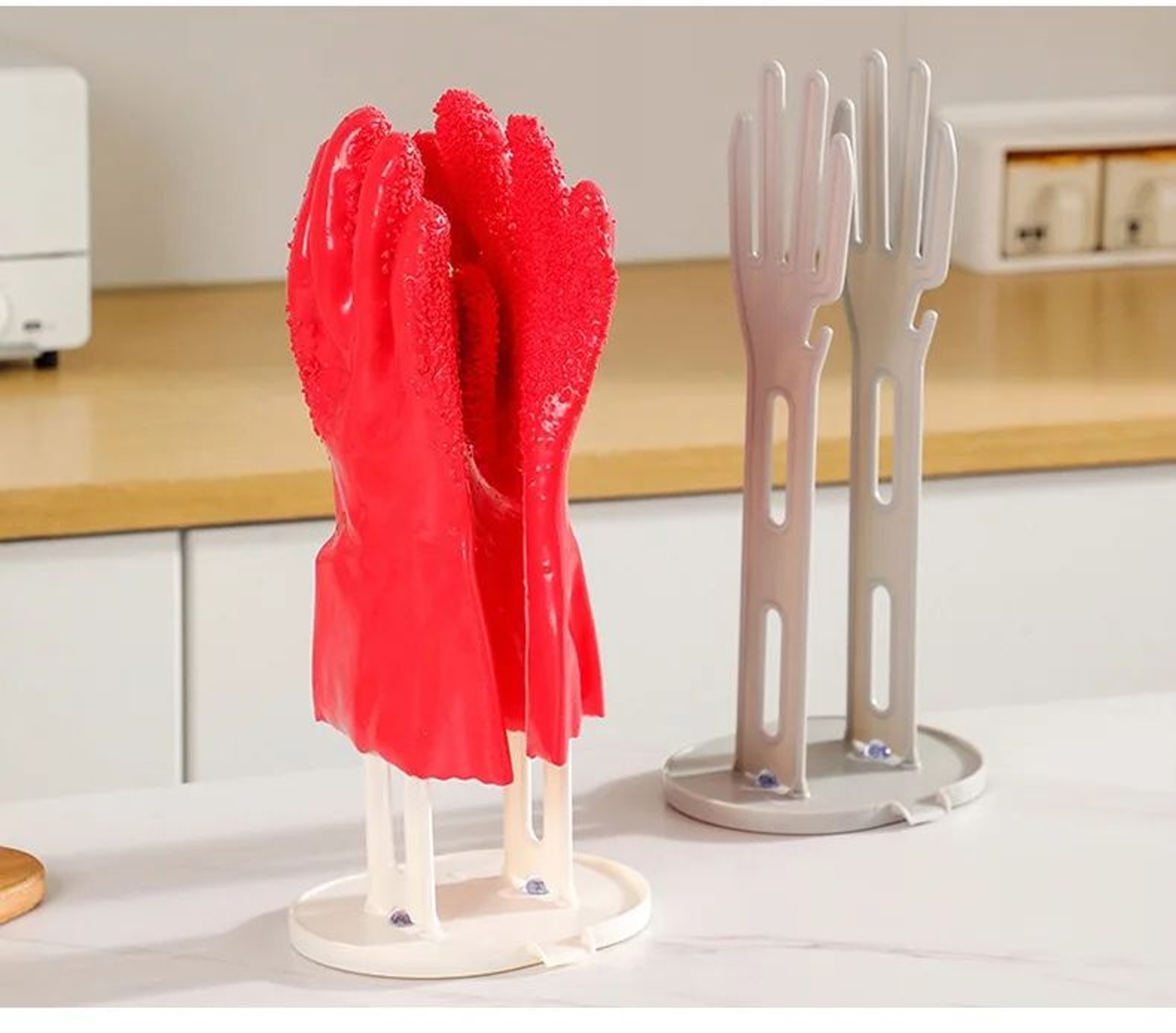 Kitchen Glove Drying Rack With Drainage Base 7