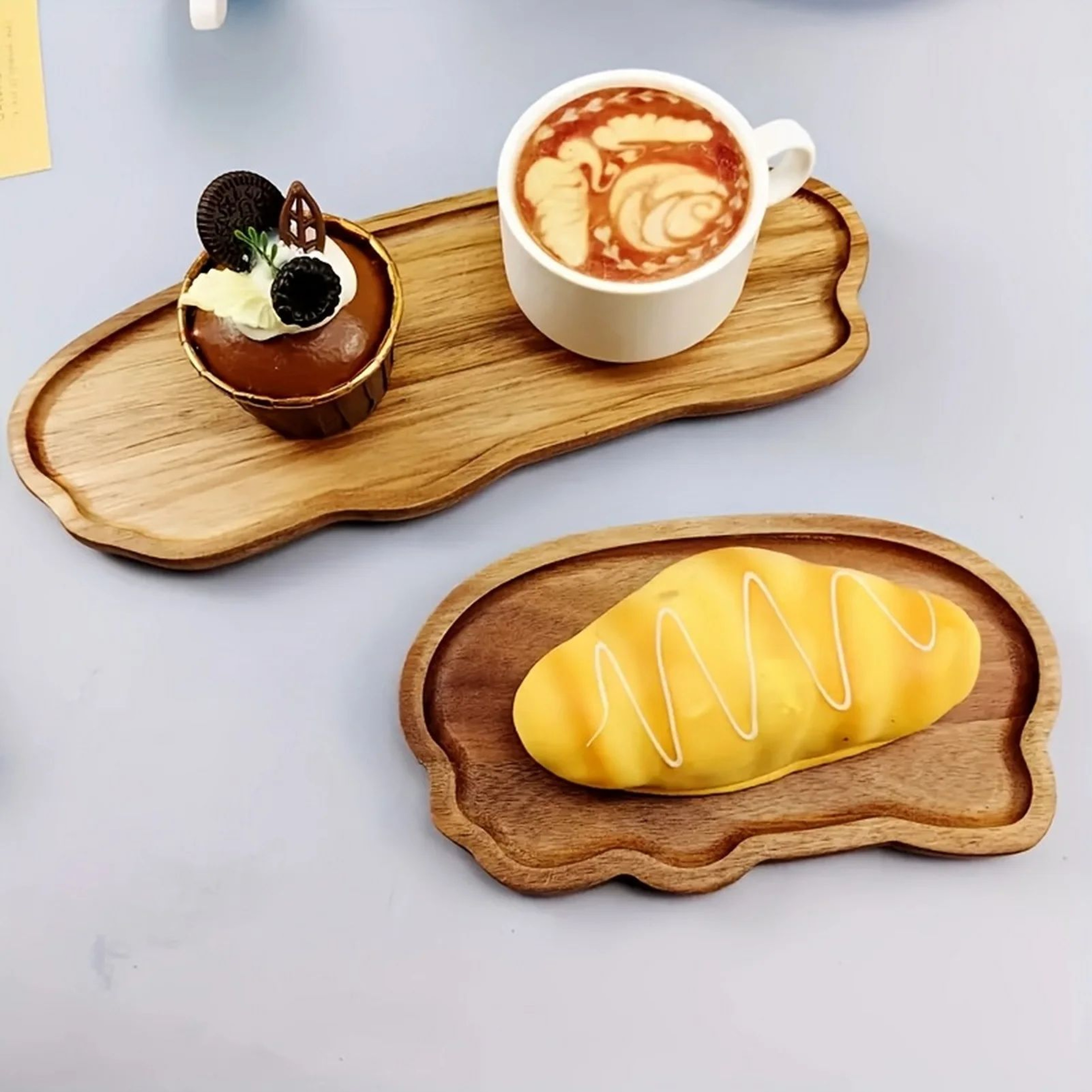 Japanese Style Cloud Shaped Wooden Serving Tray 3