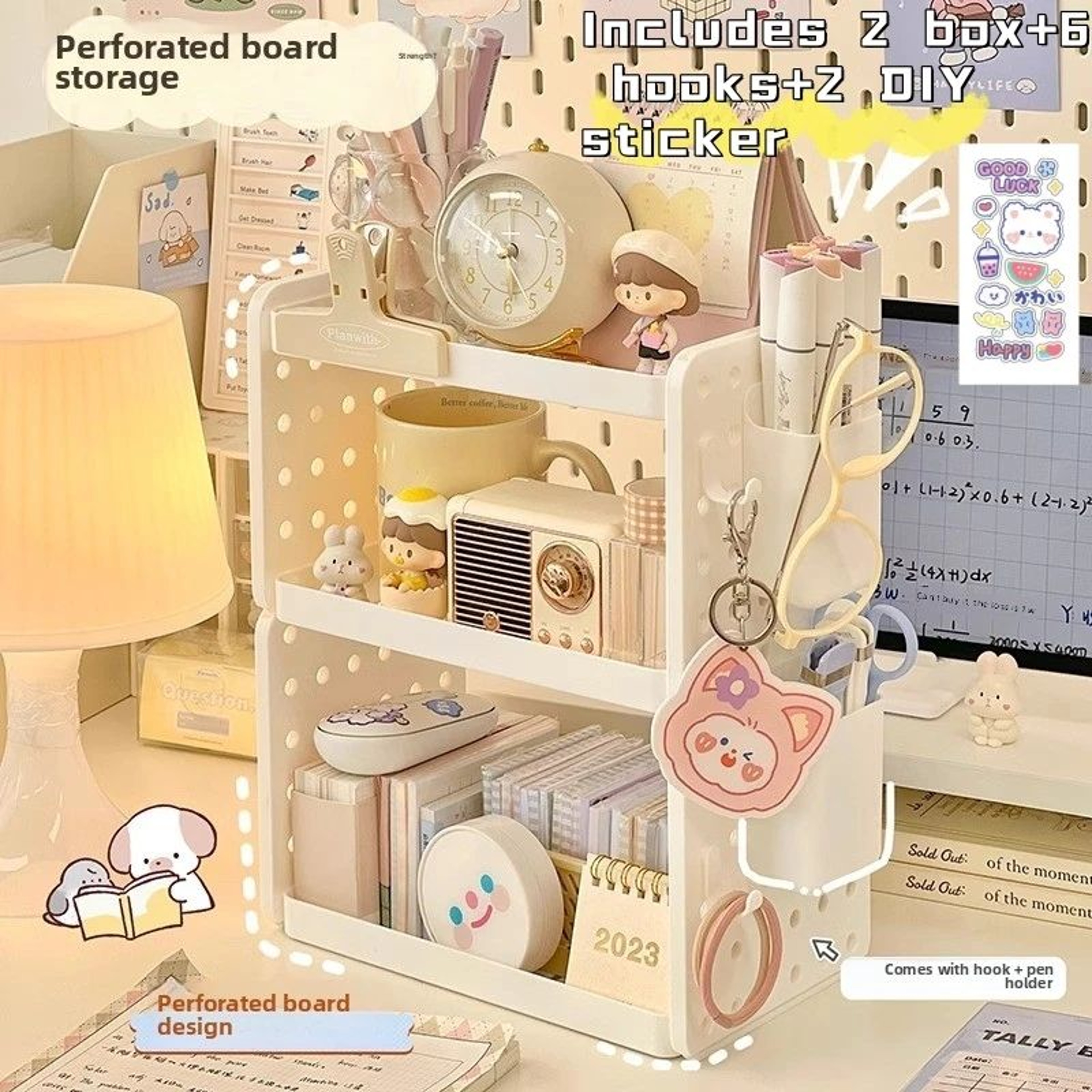 3 Tier Desktop Organizer Shelf With Pen Holder 9