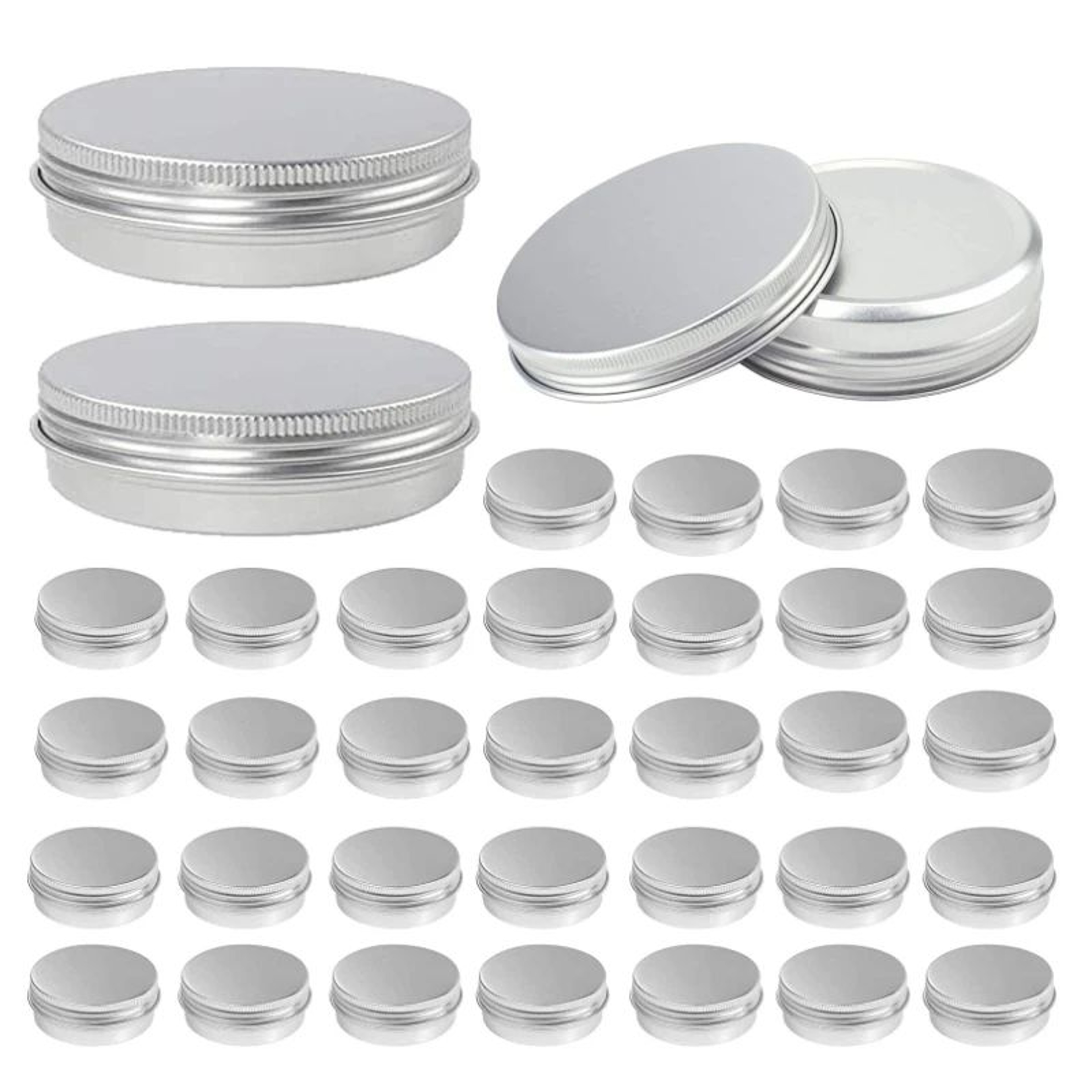Aluminum Screw Lid Storage Tins Set 1