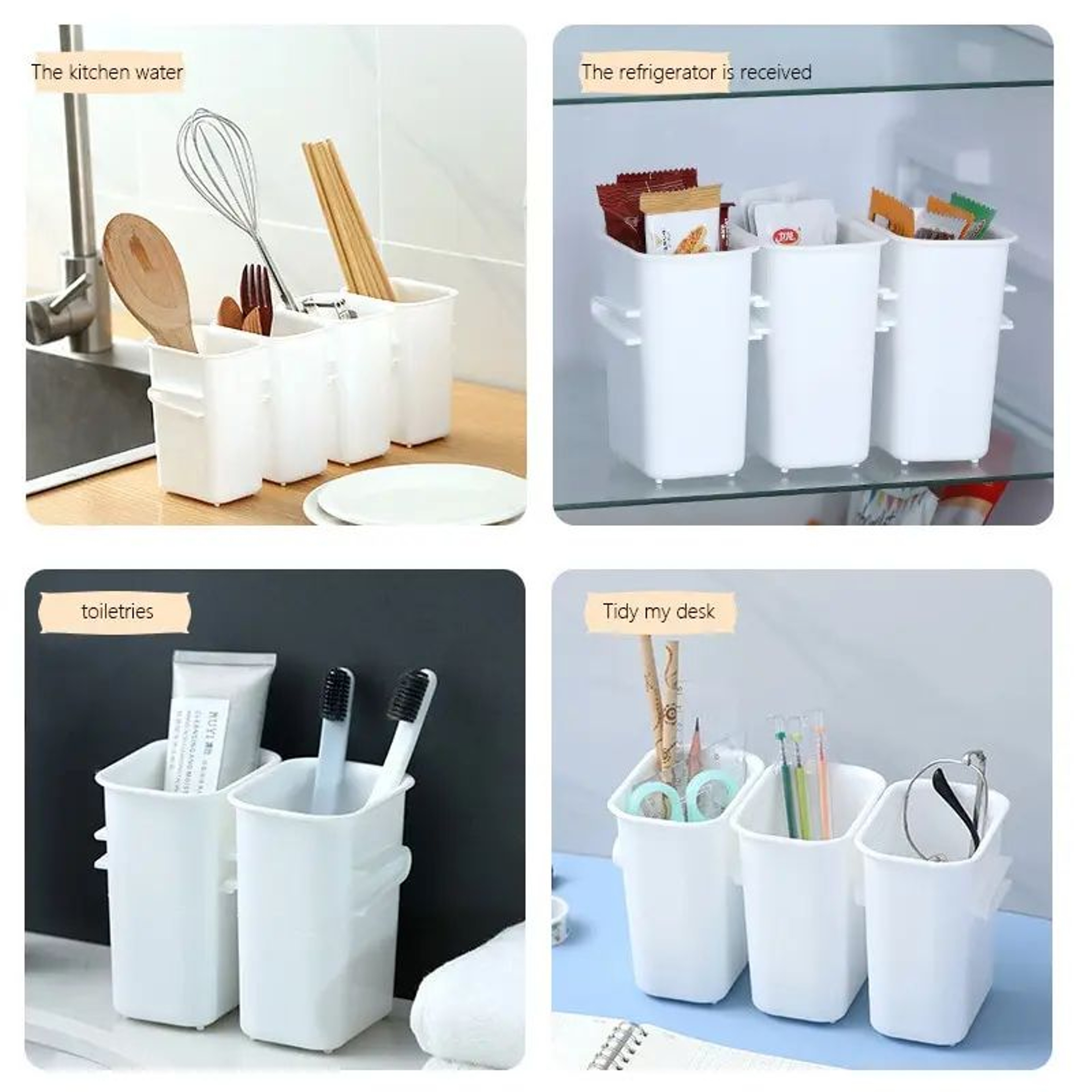 Refrigerator Side Door Food Storage Organizer Box Set 4