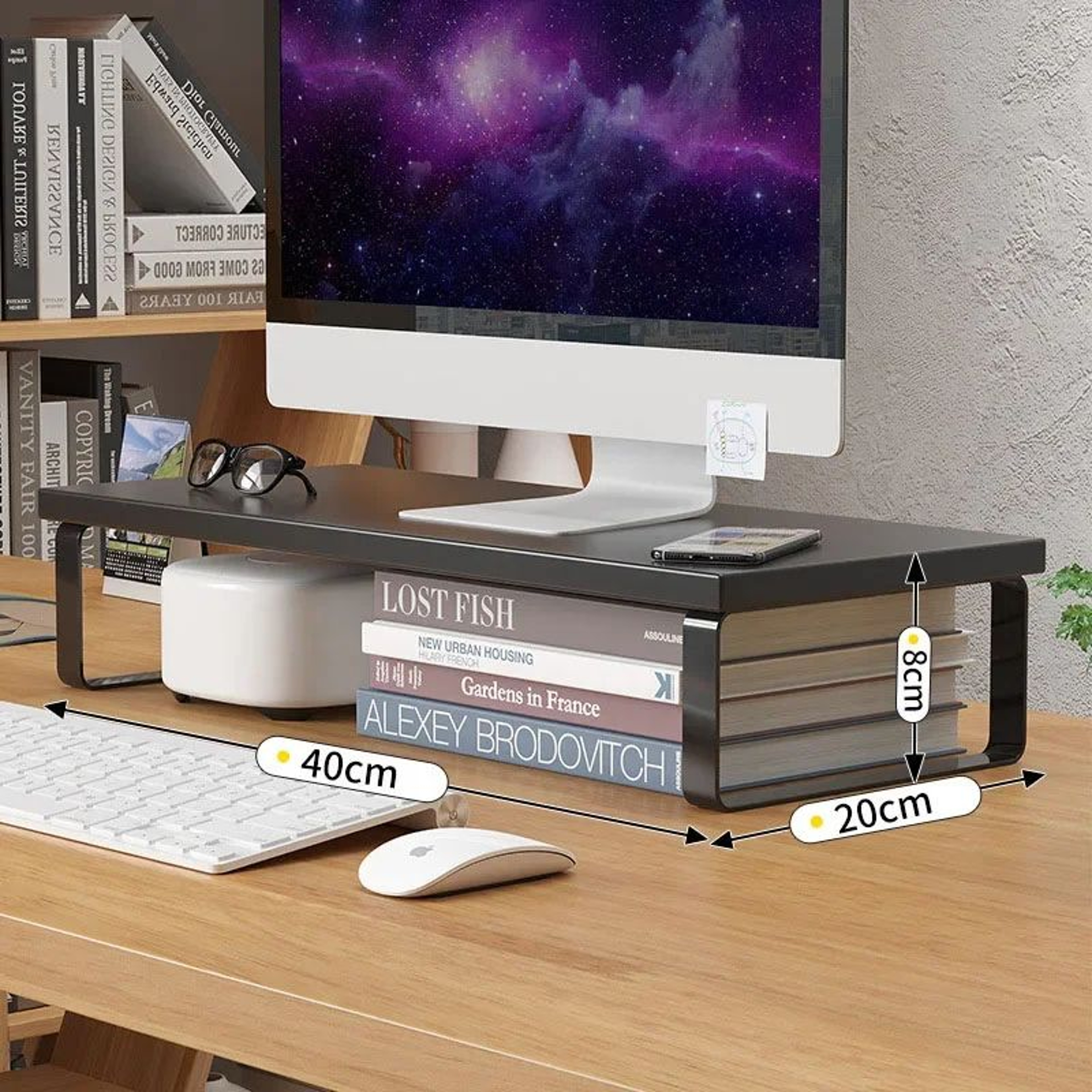 Desktop Monitor Riser And Laptop Storage Stand 2
