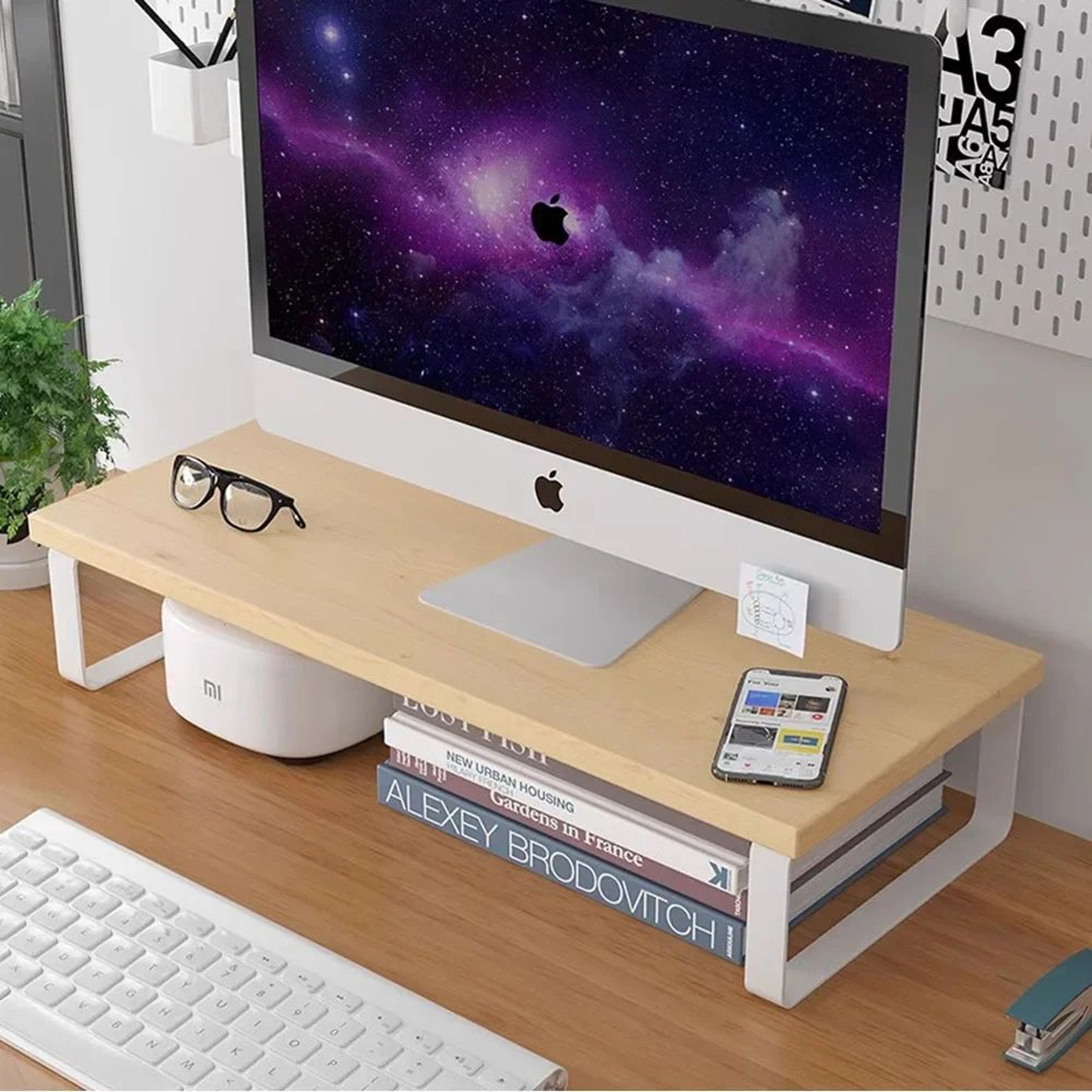 Desktop Monitor Riser And Laptop Storage Stand 4