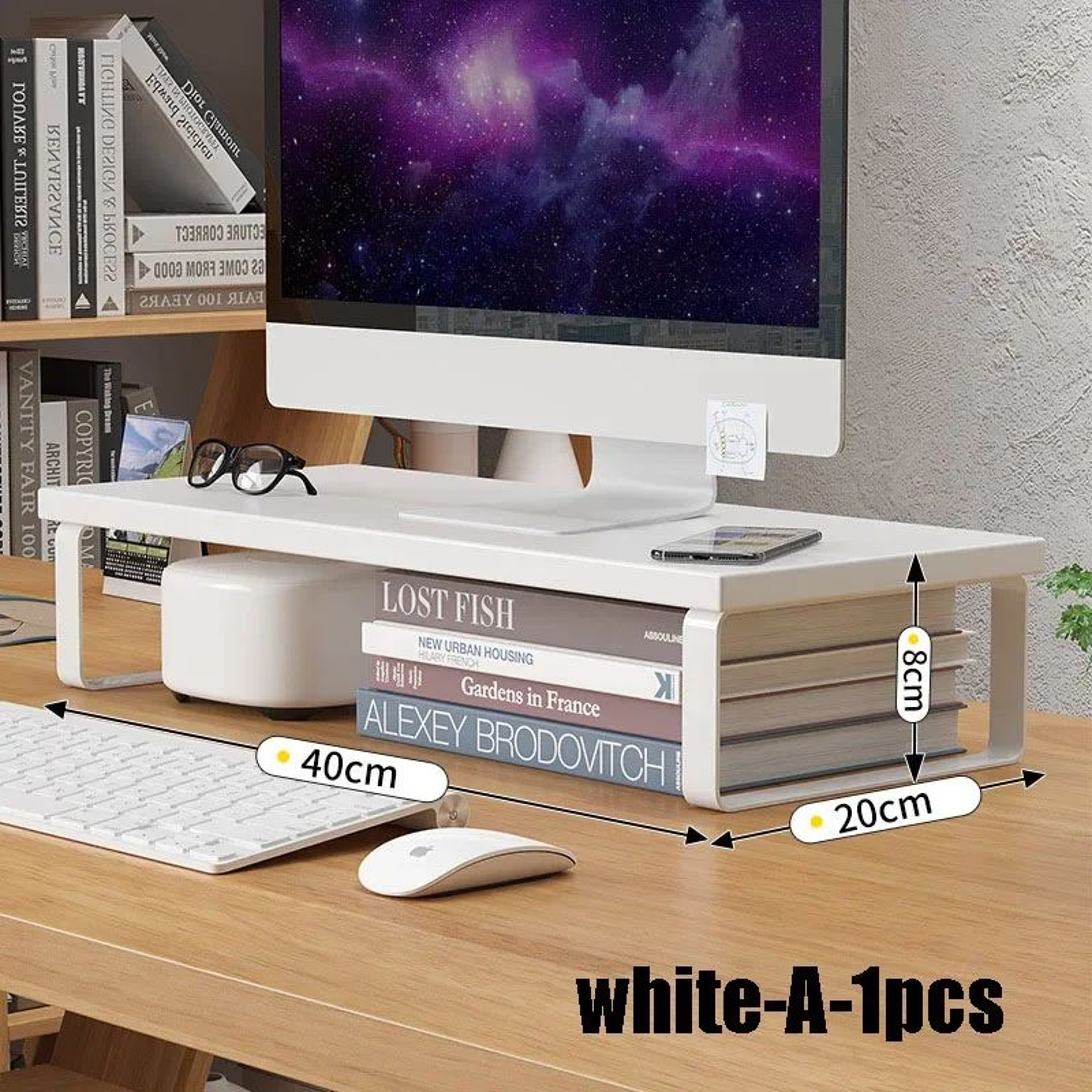 Desktop Monitor Riser And Laptop Storage Stand 7