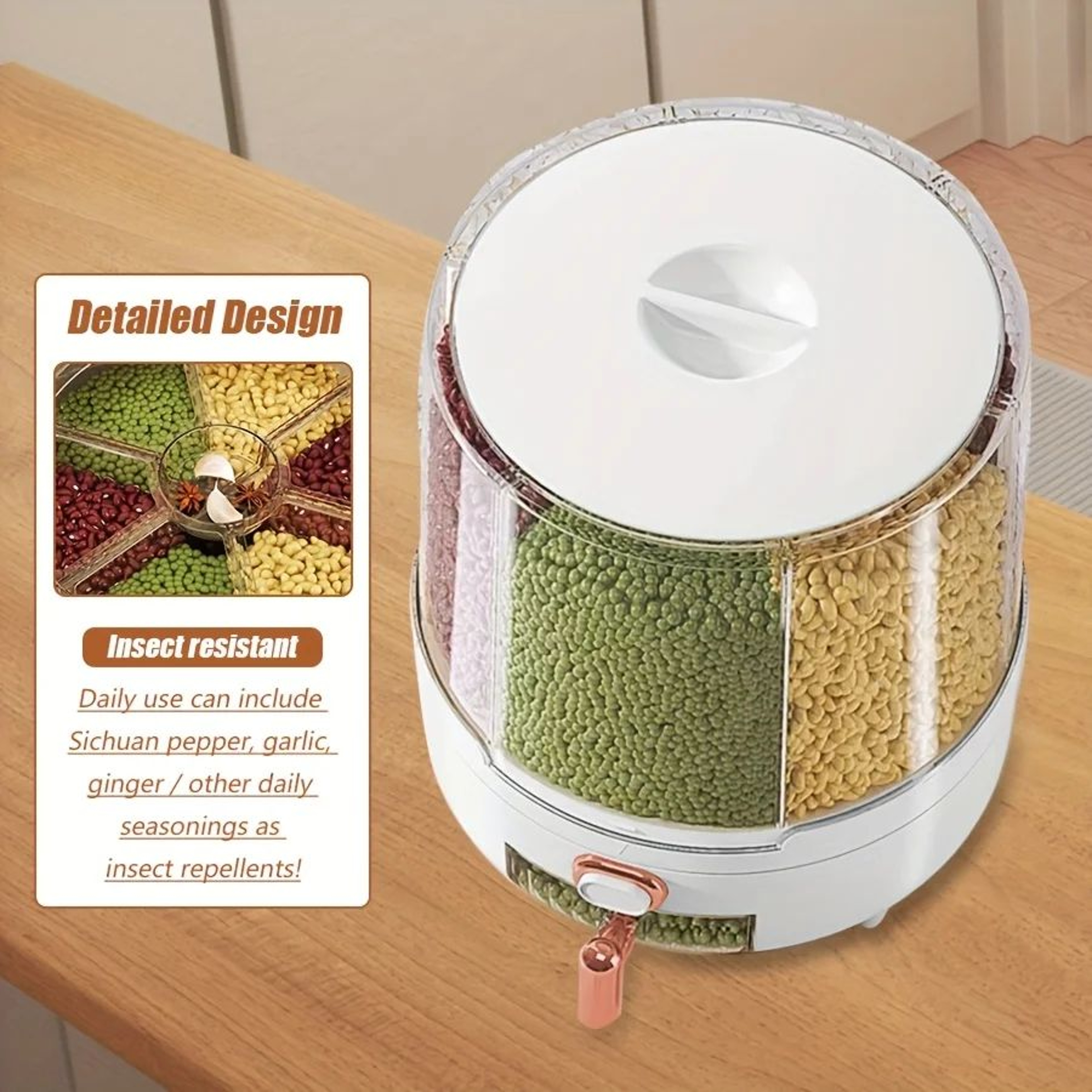360 Degree Rotating Airtight Food Storage Container 3