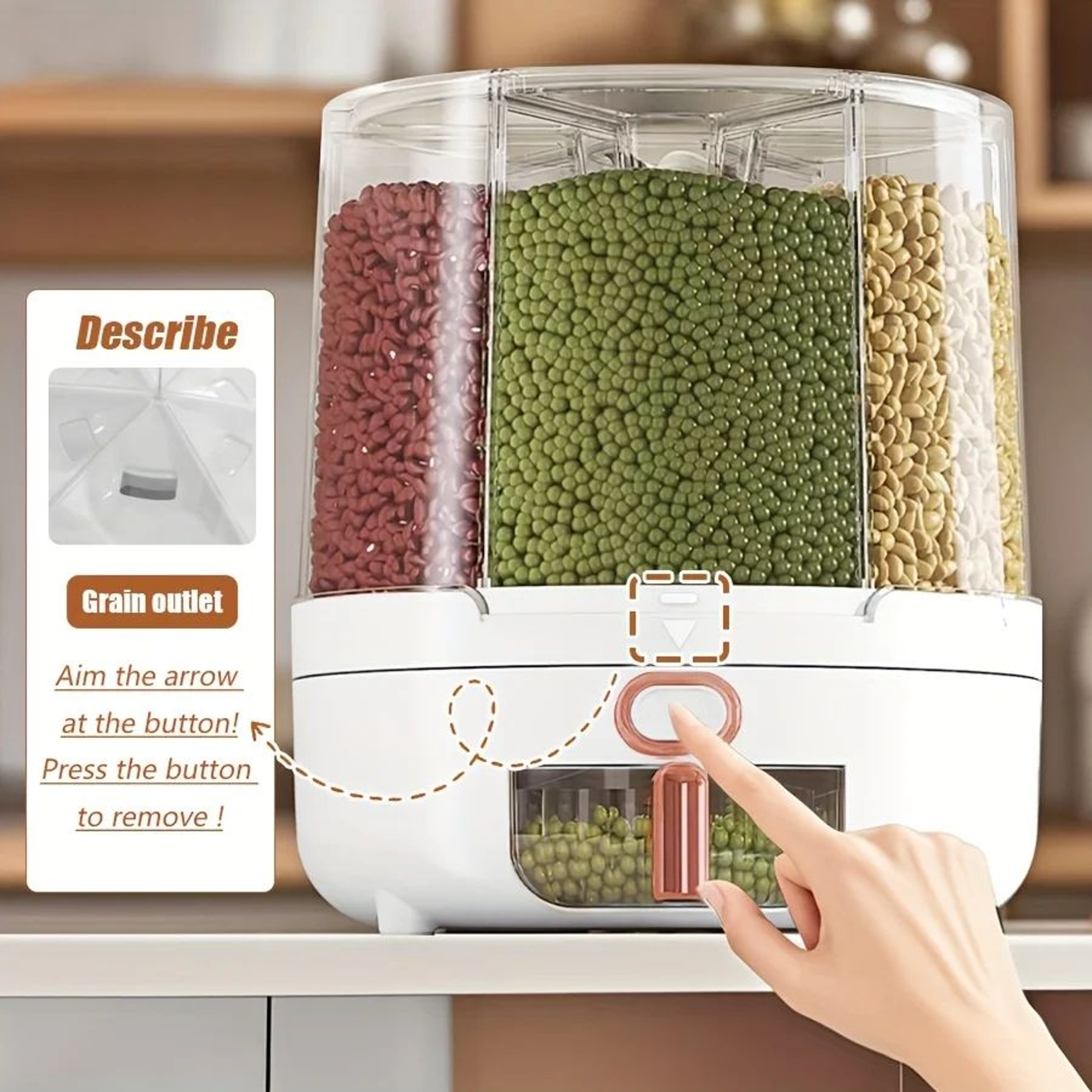 360 Degree Rotating Airtight Food Storage Container 5