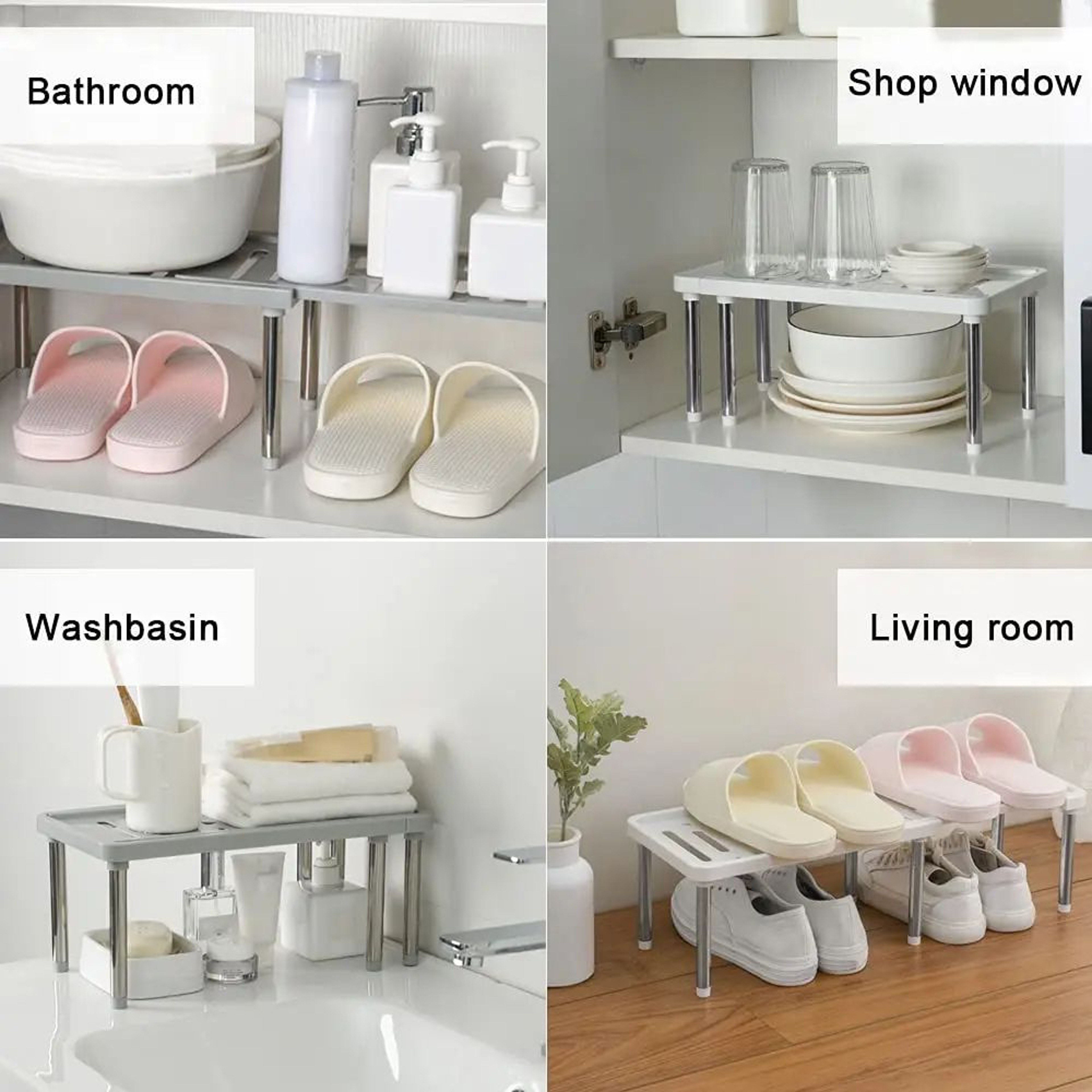 Expandable Multifunctional Cabinet Storage Organizer Rack 3