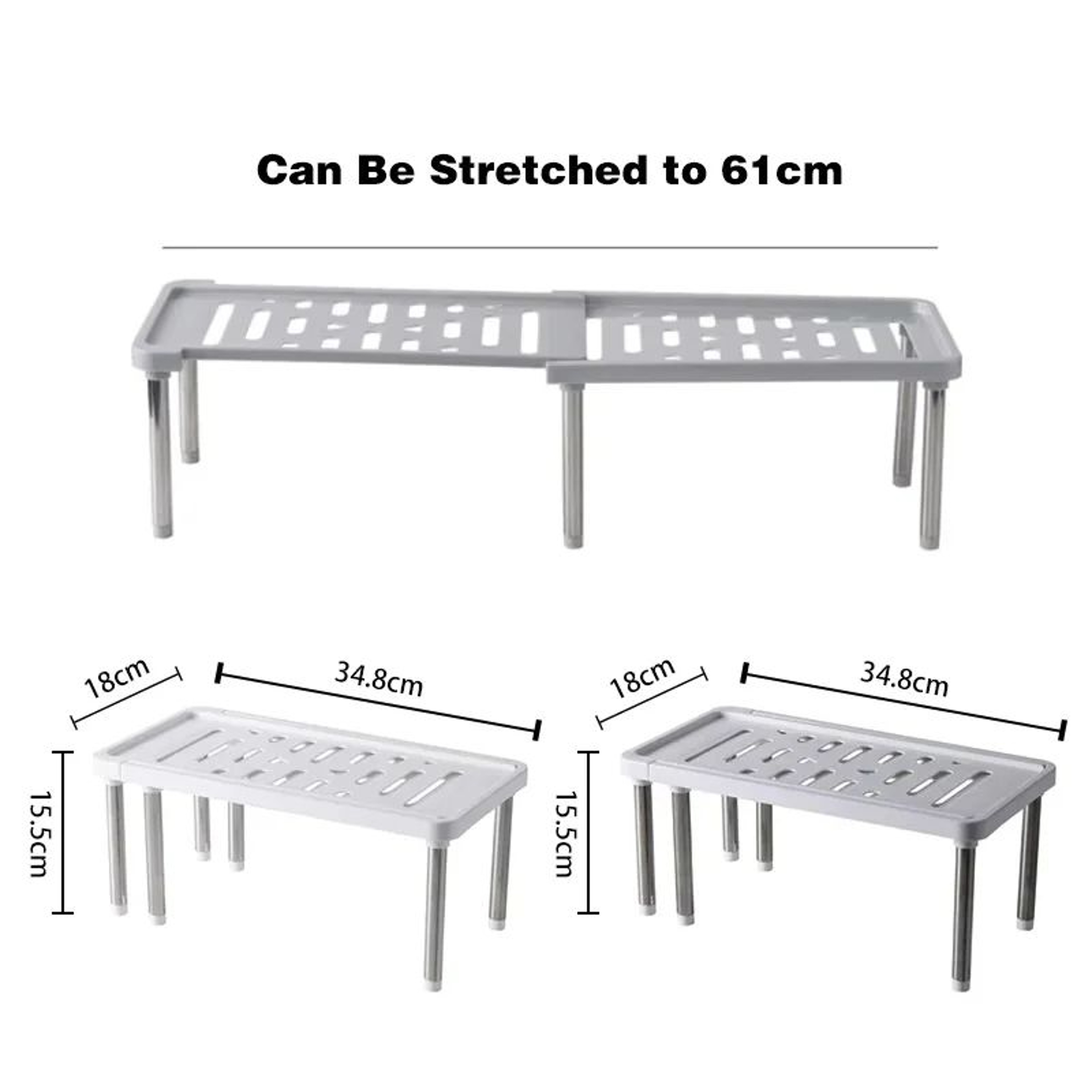 Expandable Multifunctional Cabinet Storage Organizer Rack 5