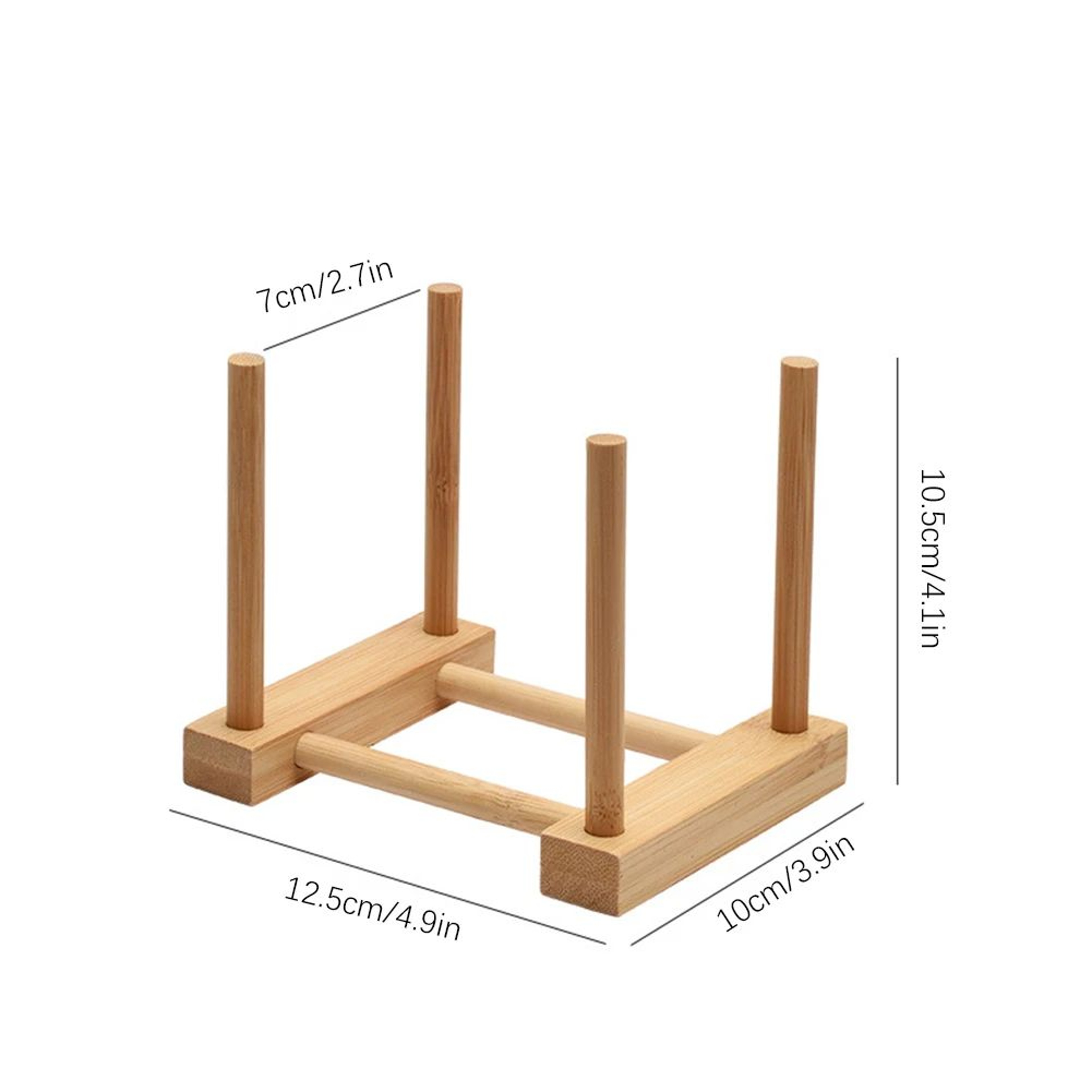 Wooden Dish Drying Rack And Display Organizer 6