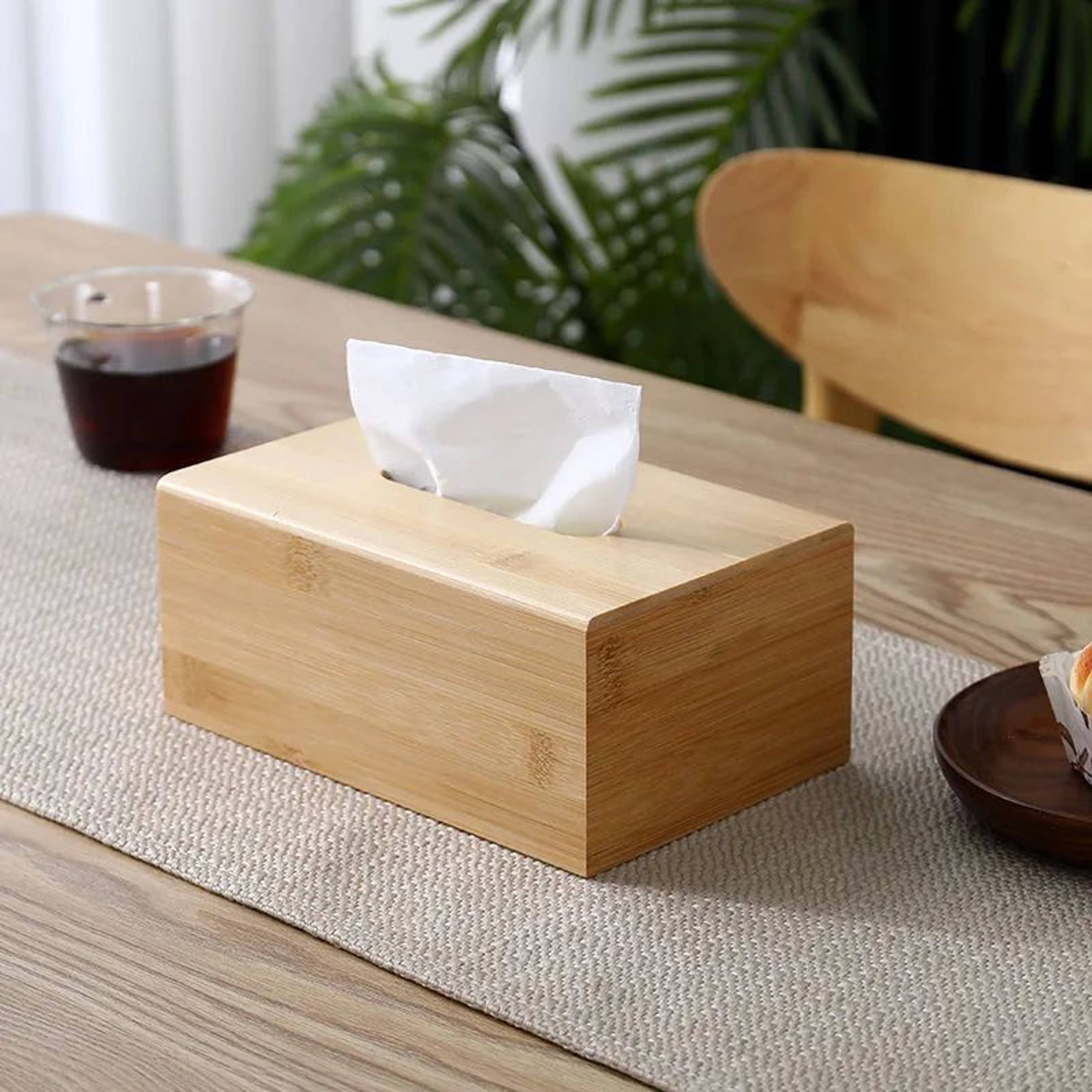 Walnut Solid Wood Tissue Box Storage Holder 6