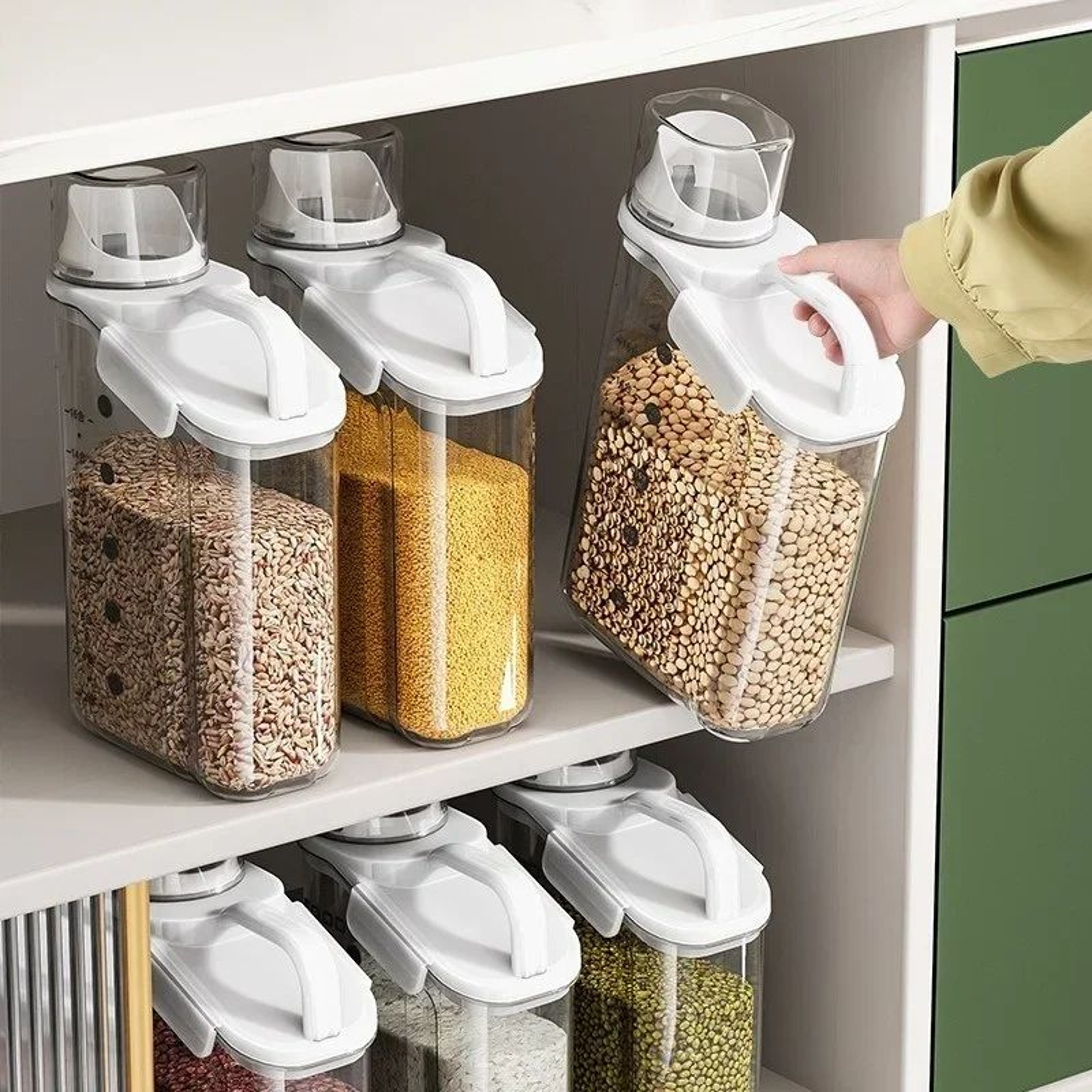 1500ML Airtight Grain Storage Container With Measuring Cup 2