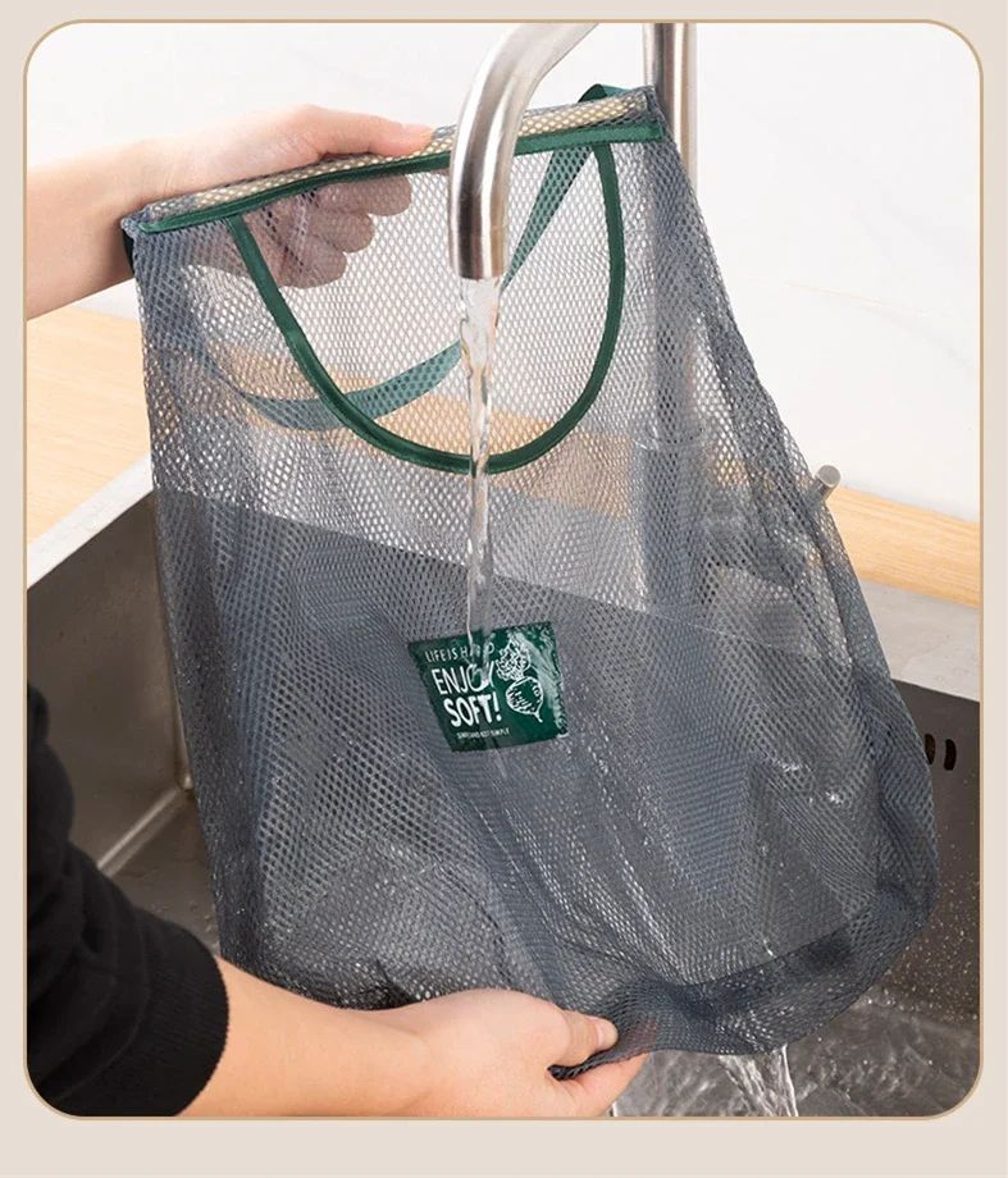 Portable Hanging Mesh Fruit And Vegetable Storage Bag 6