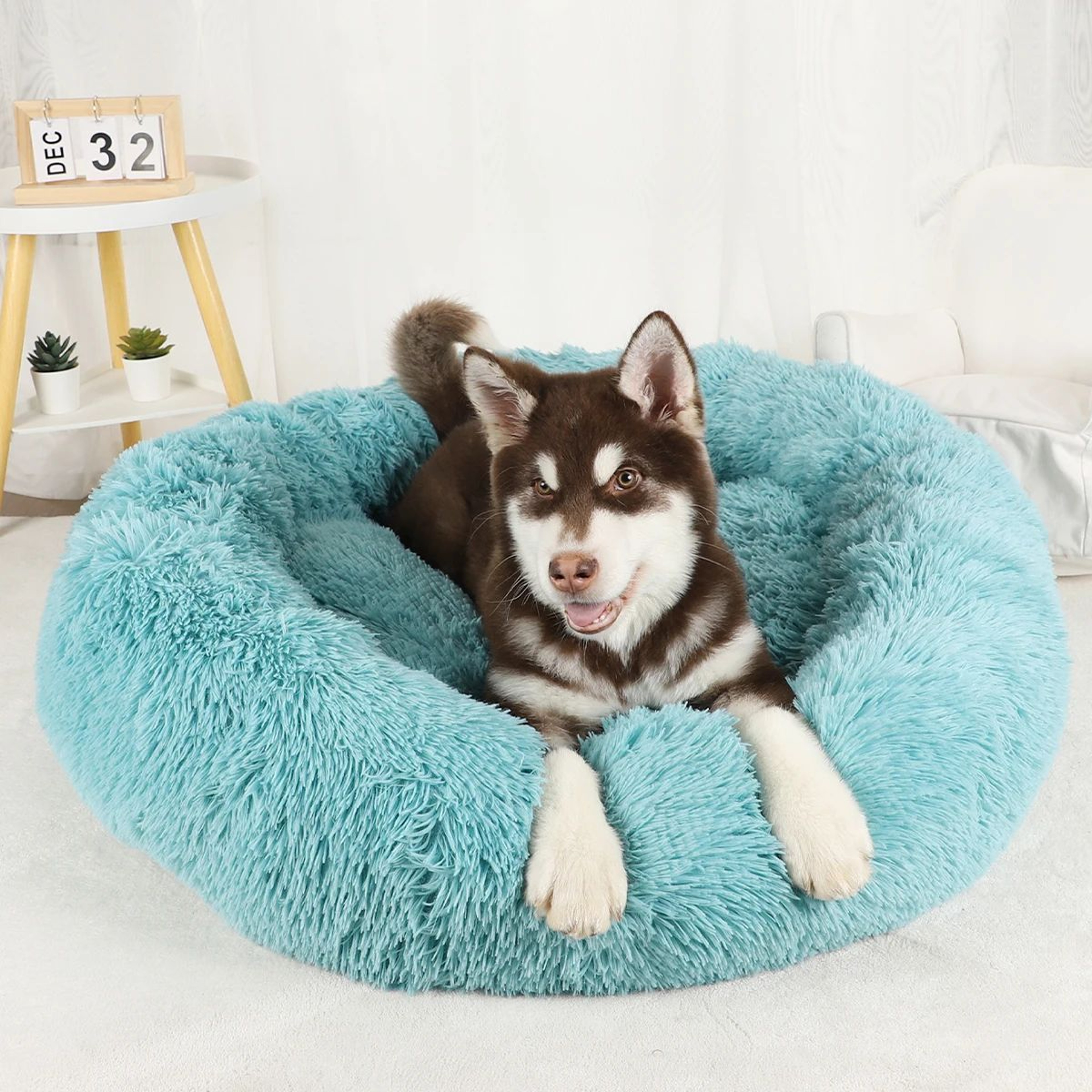Plush Calming Dog Bed Washable Fluffy Pet Sofa 6