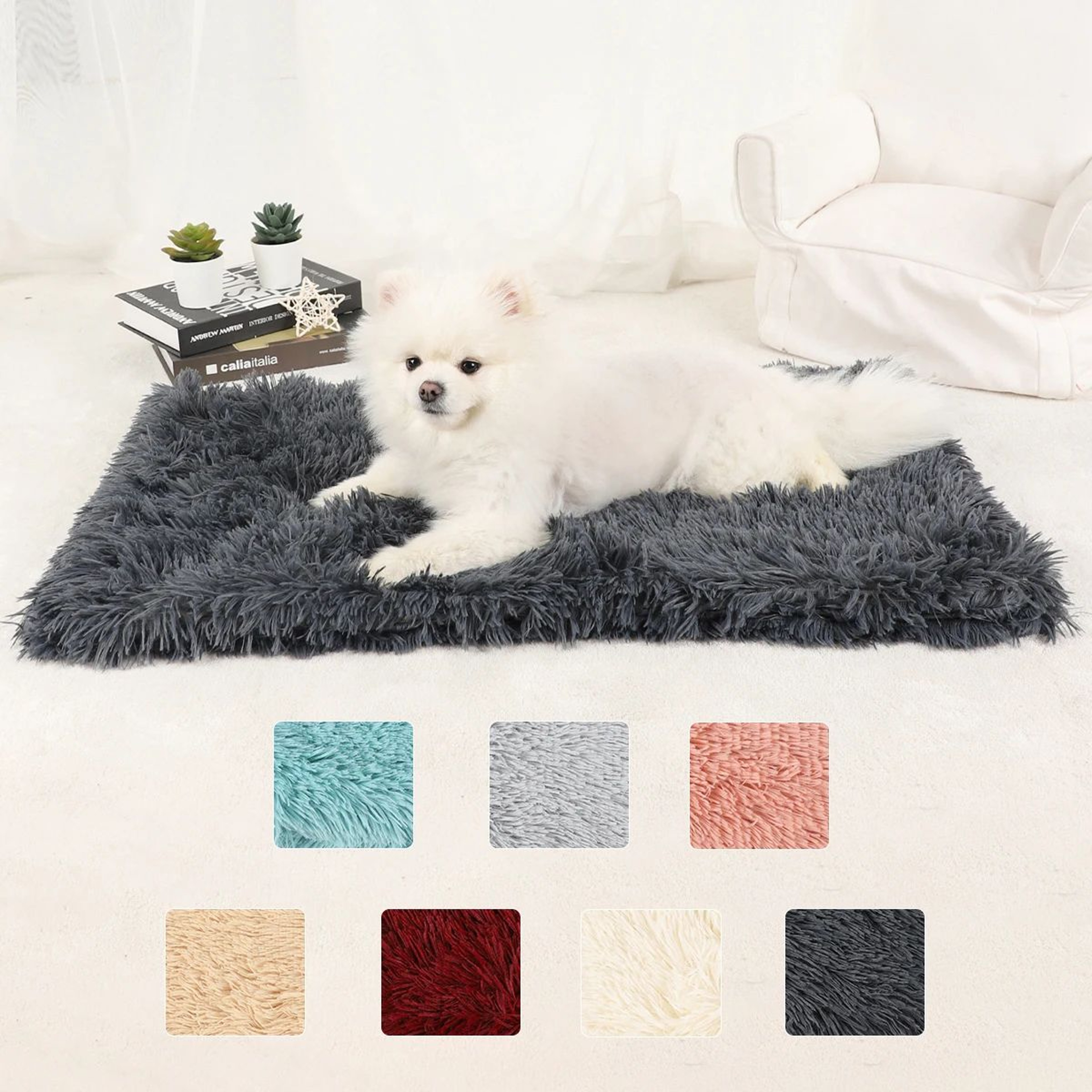 Plush Dog Blanket Bed Washable Pet Sleeping Mat 0