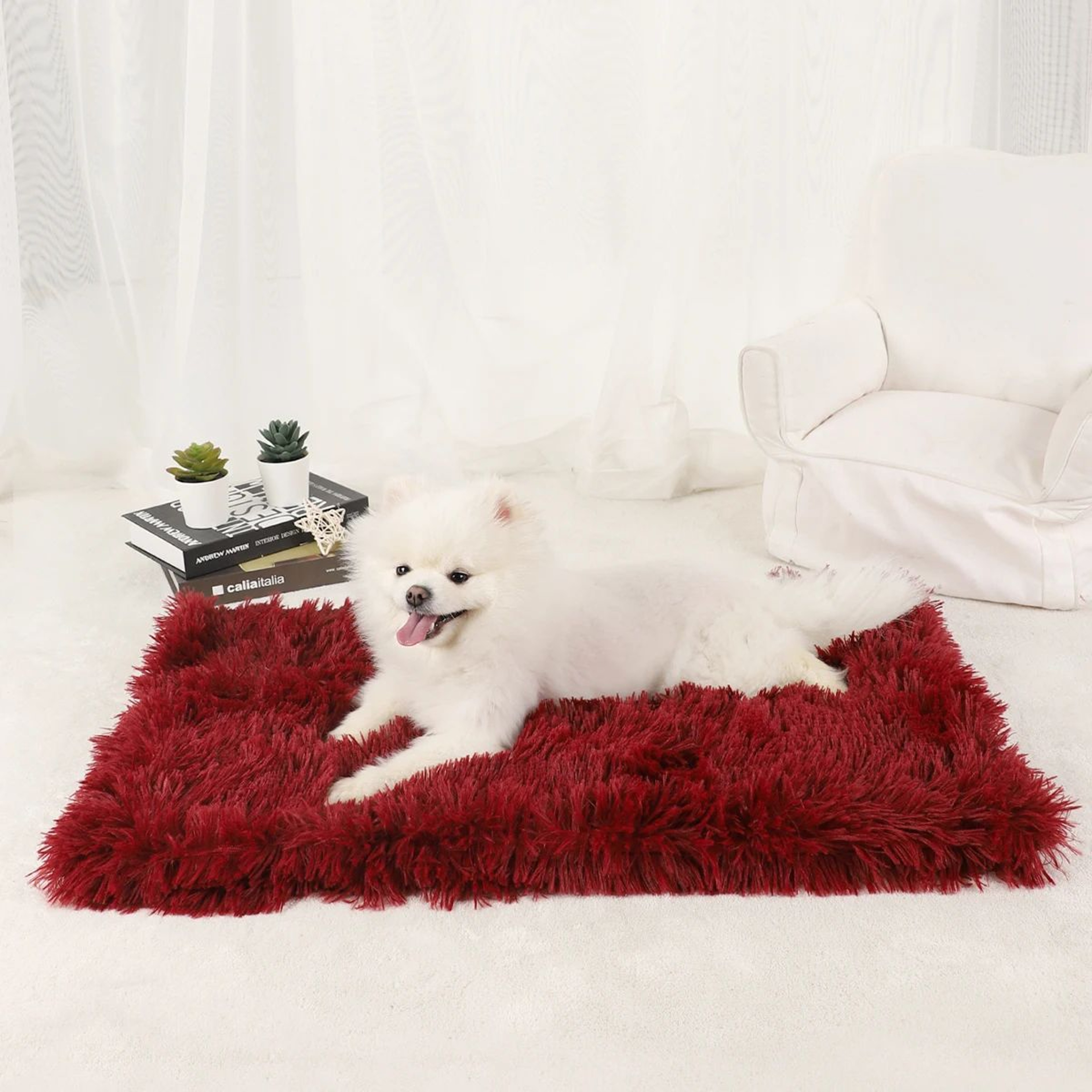 Plush Dog Blanket Bed Washable Pet Sleeping Mat 9