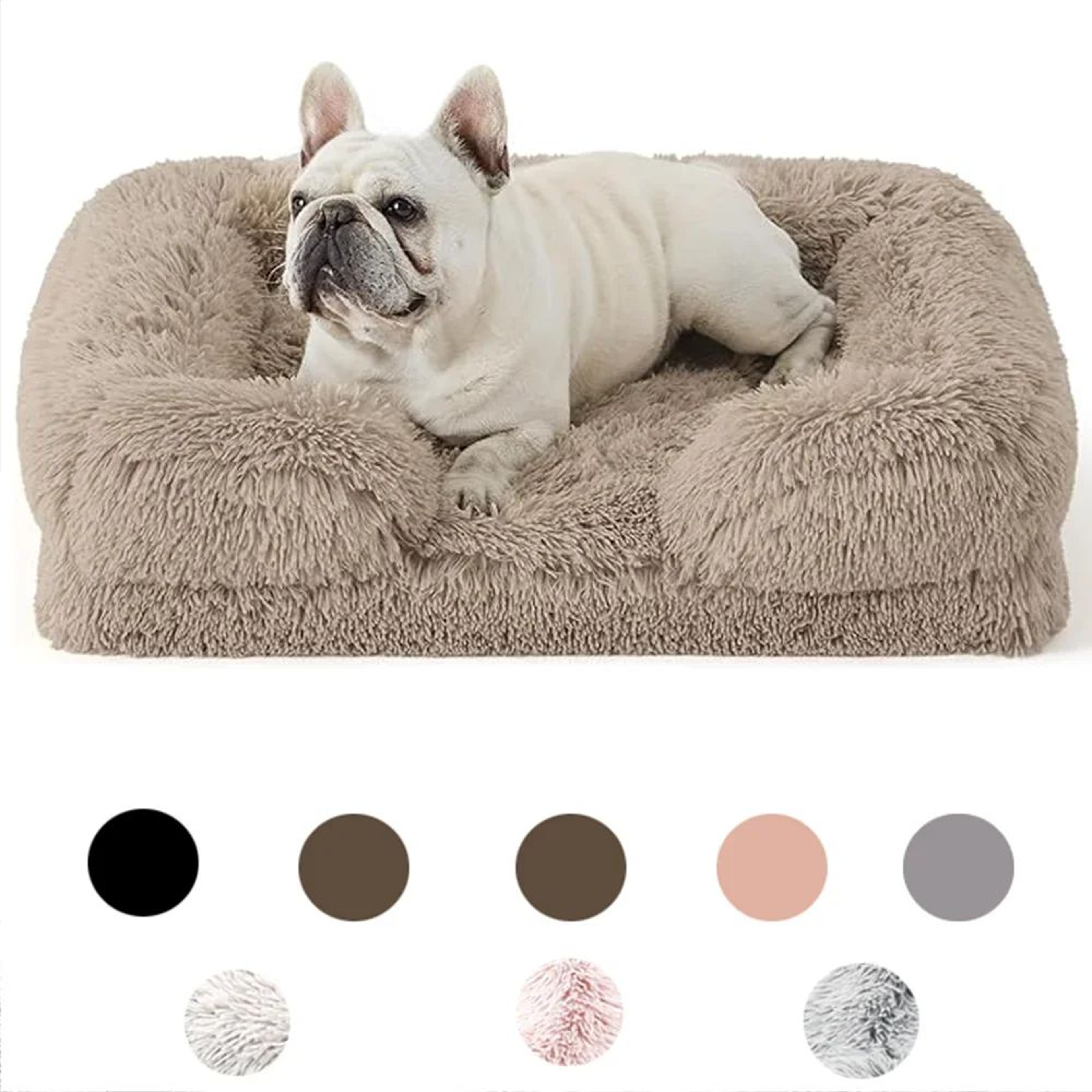 Winter Warm Dog Bed Plush Pet Sofa Basket 0