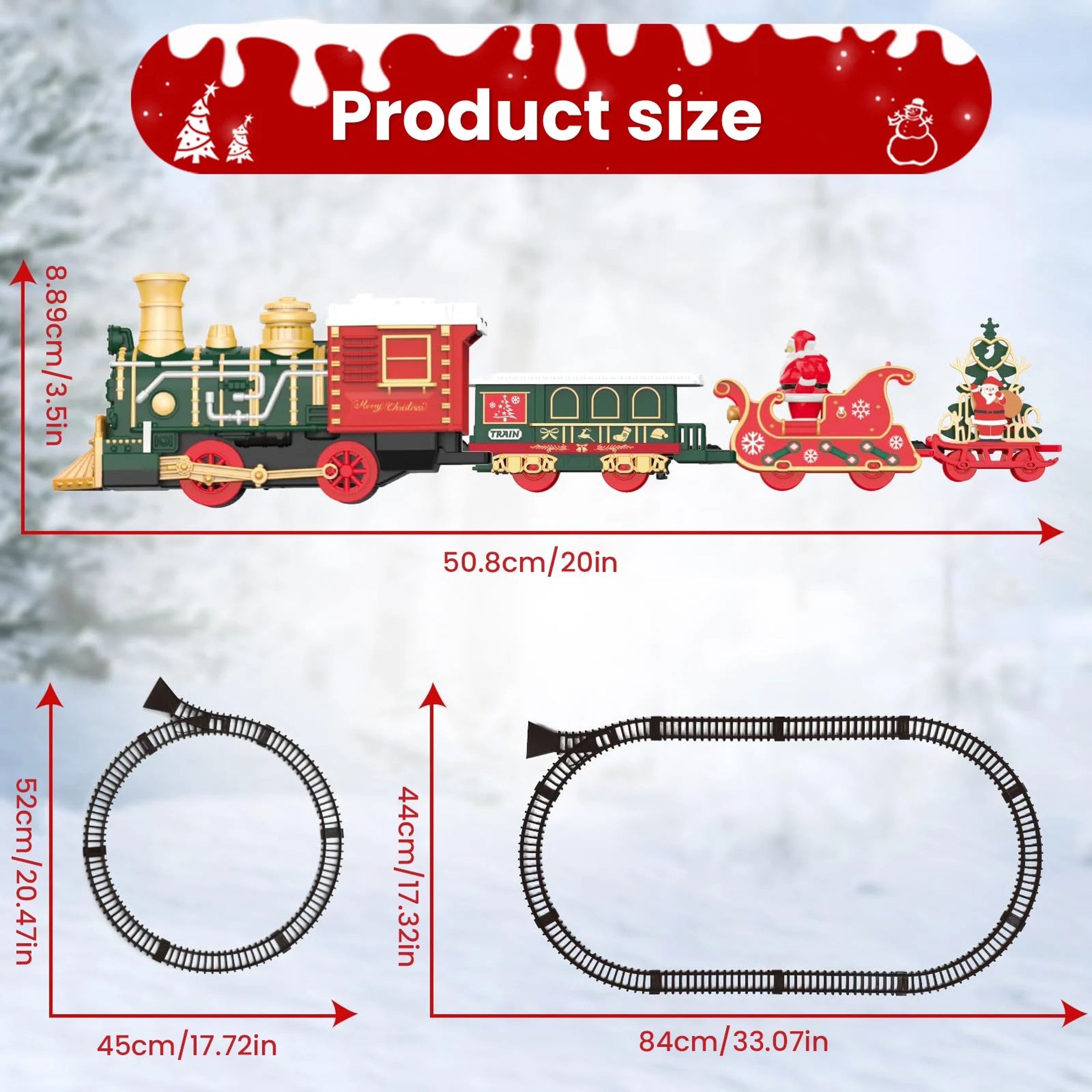 Christmas Musical Electric Train Set With Lights 2