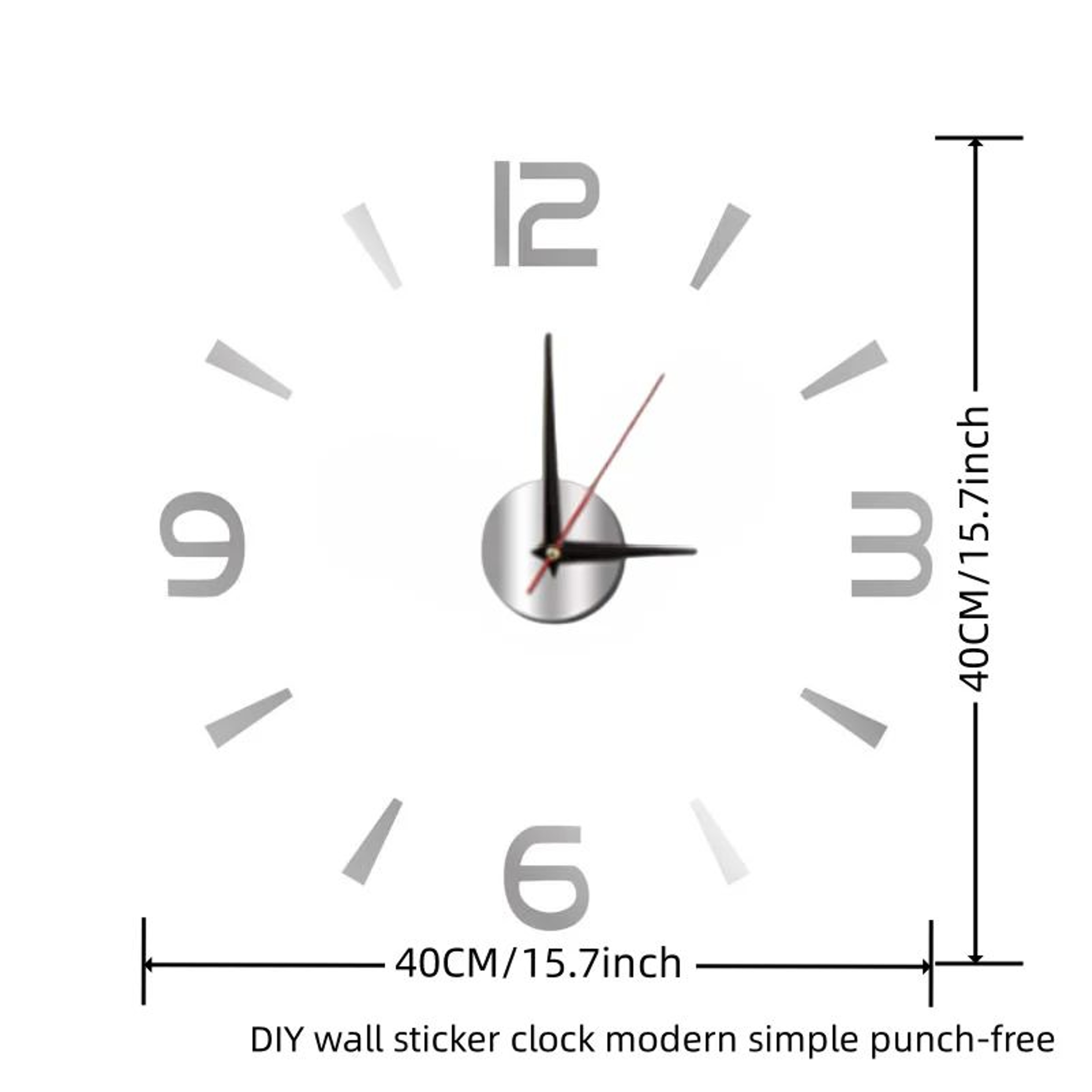 Large 3D Luminous DIY Silent Wall Clock 5