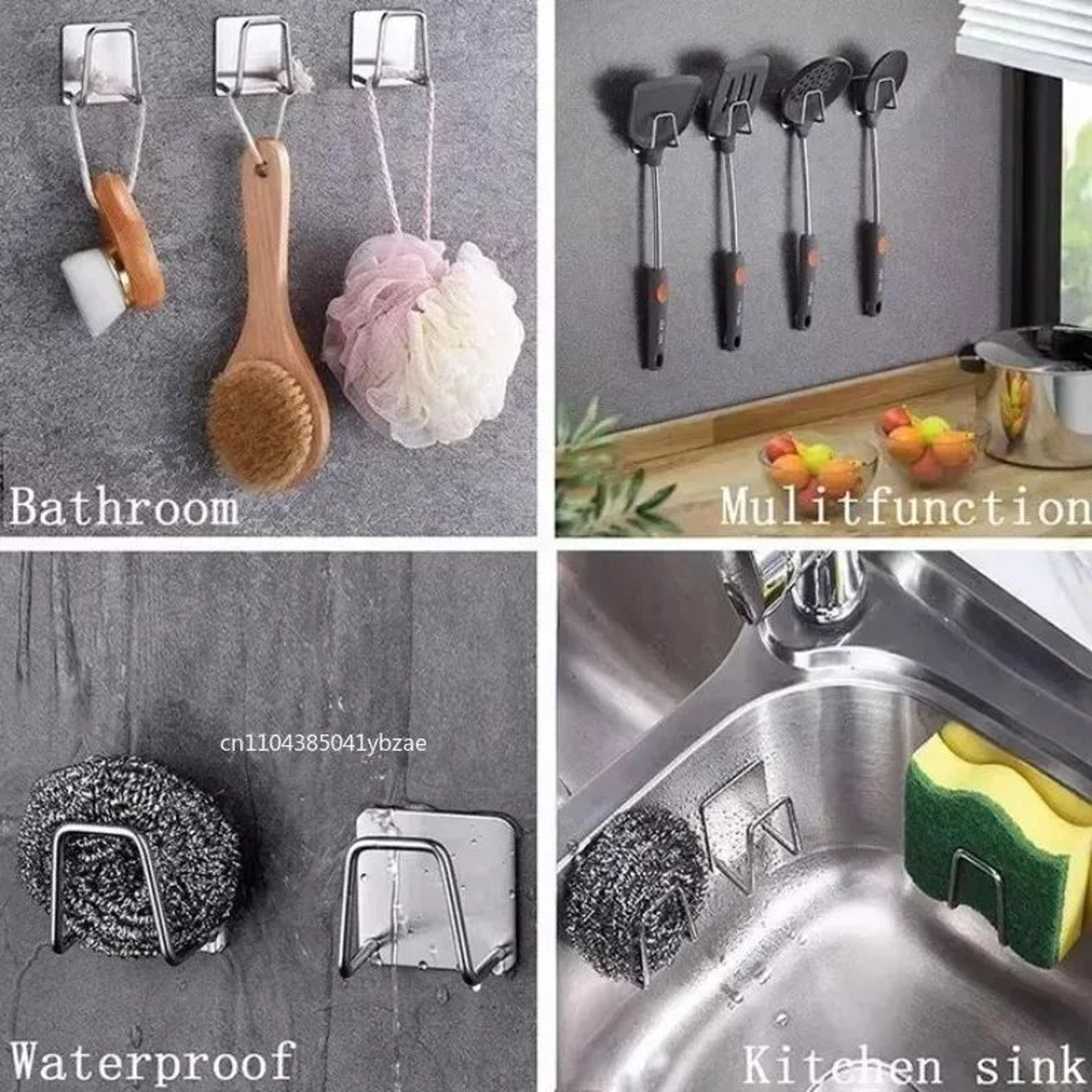 Stainless Steel Sink Sponge Holder Drain Rack 4