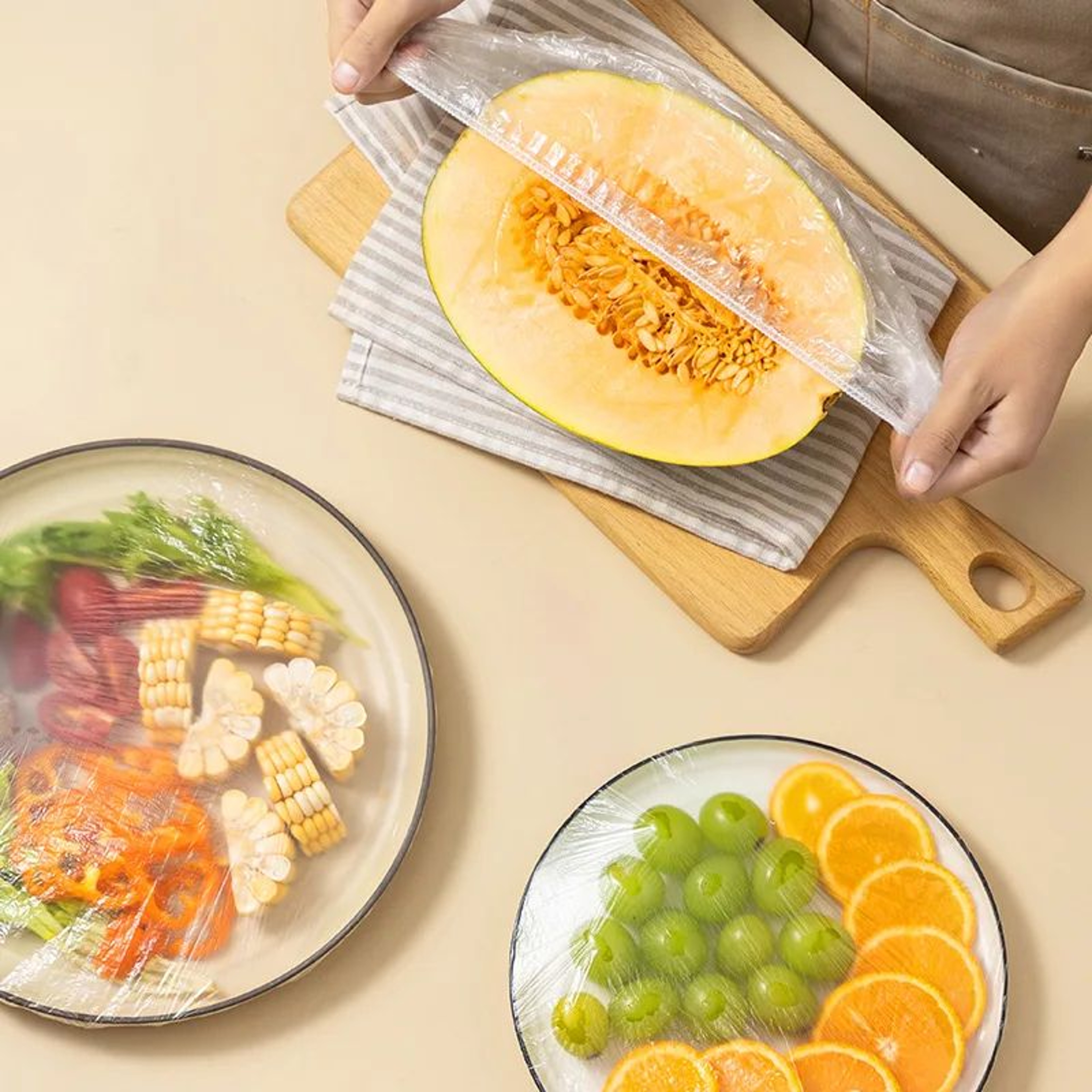 Disposable Elastic Food Cover Preservation Wrap 1