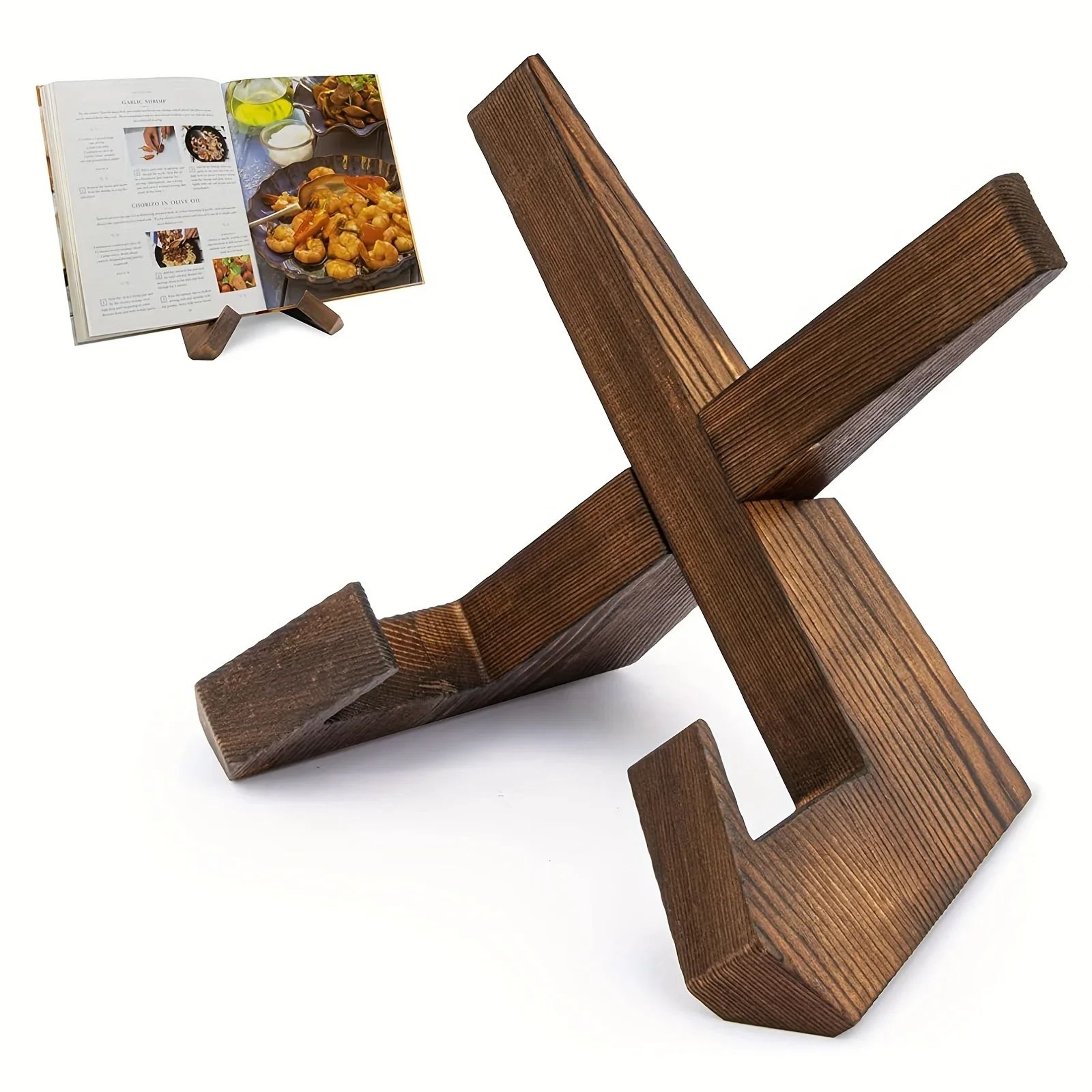 Handmade Wooden Cookbook Stand 0